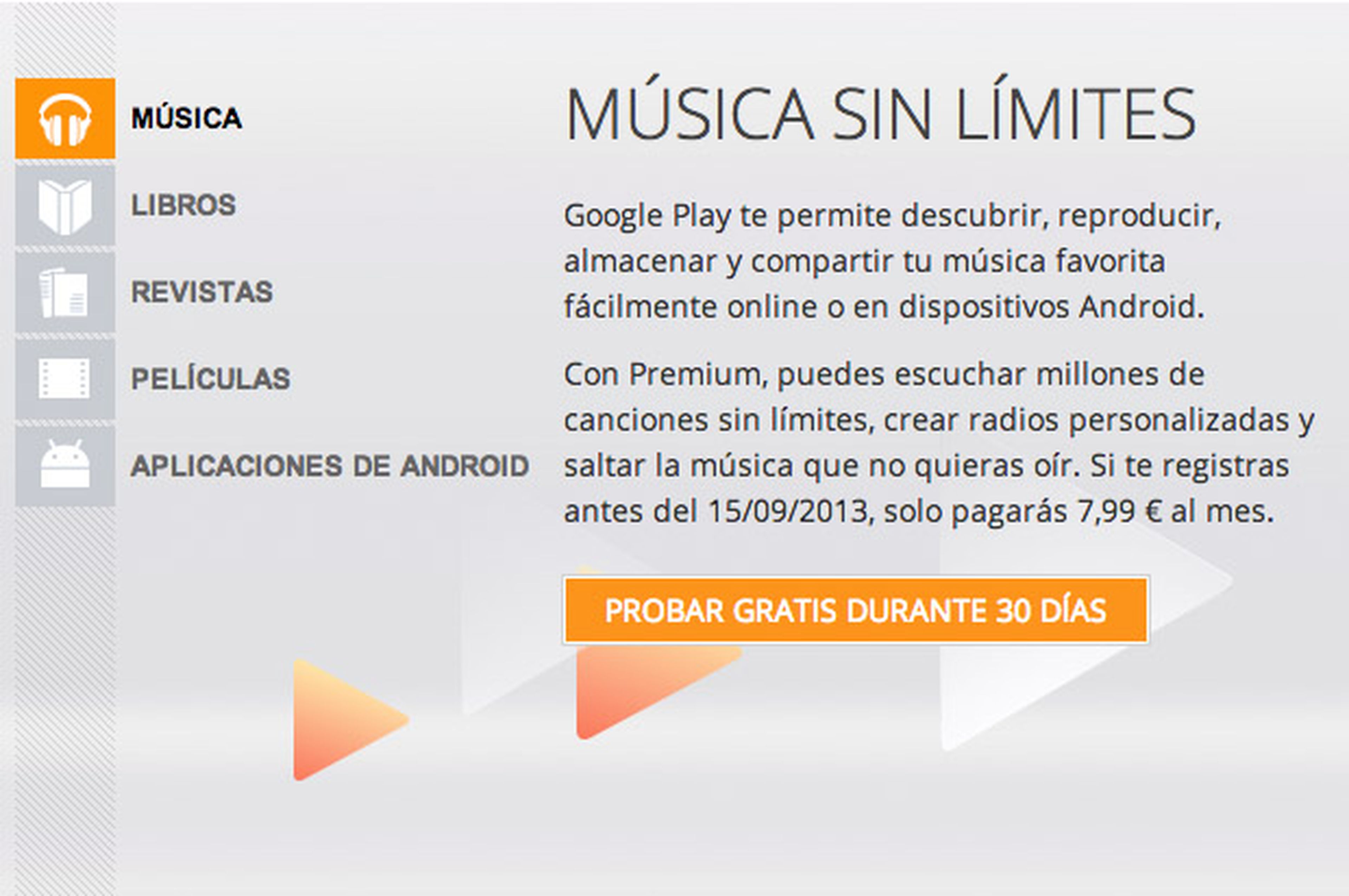 Google Music Premium en Google Play