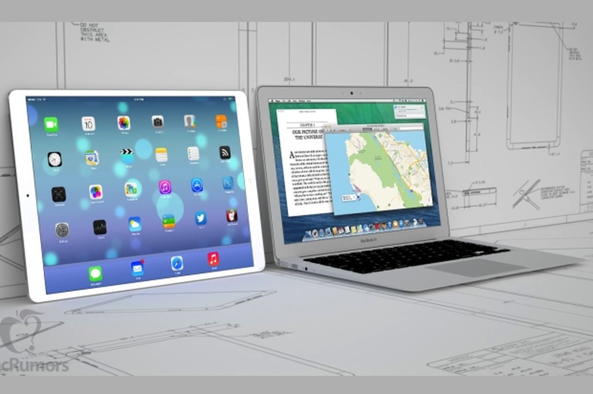 Así se vería el iPad Maxi de 13 pulgadas