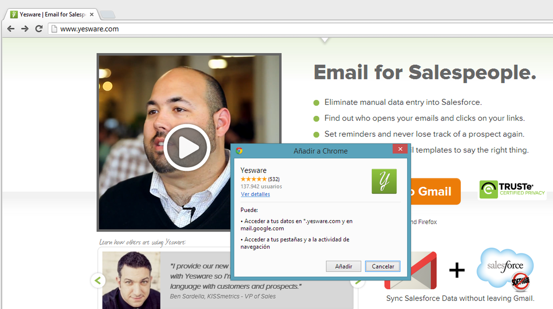 Averigua con Yesware si han leído tu correo de Gmail