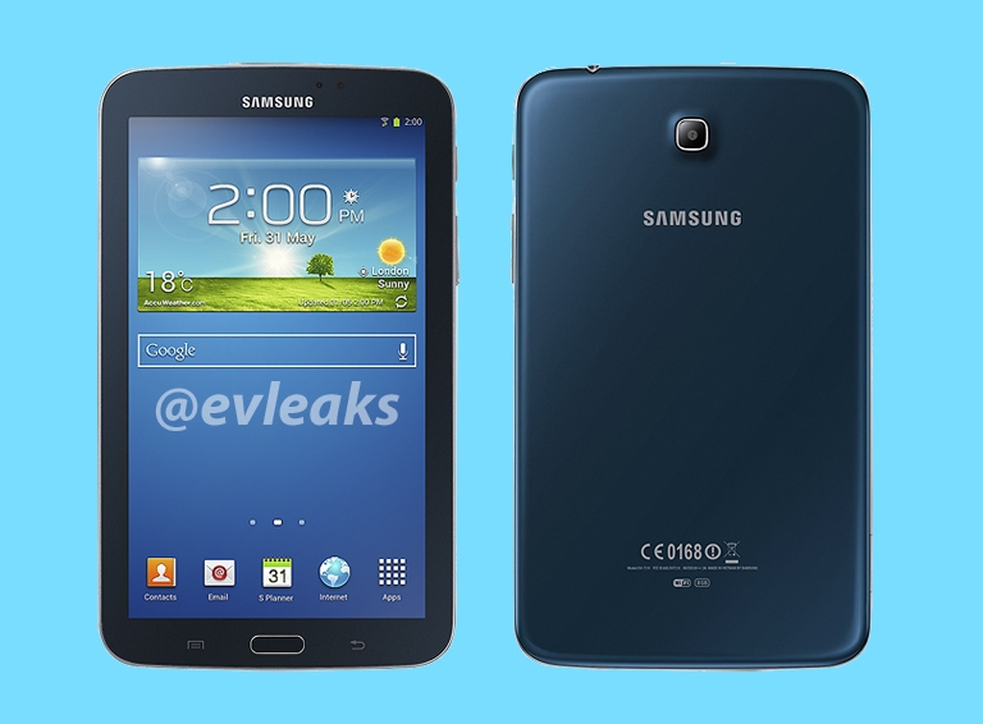 Samsung Galaxy Tab 3 de 7 pulgadas, en azul