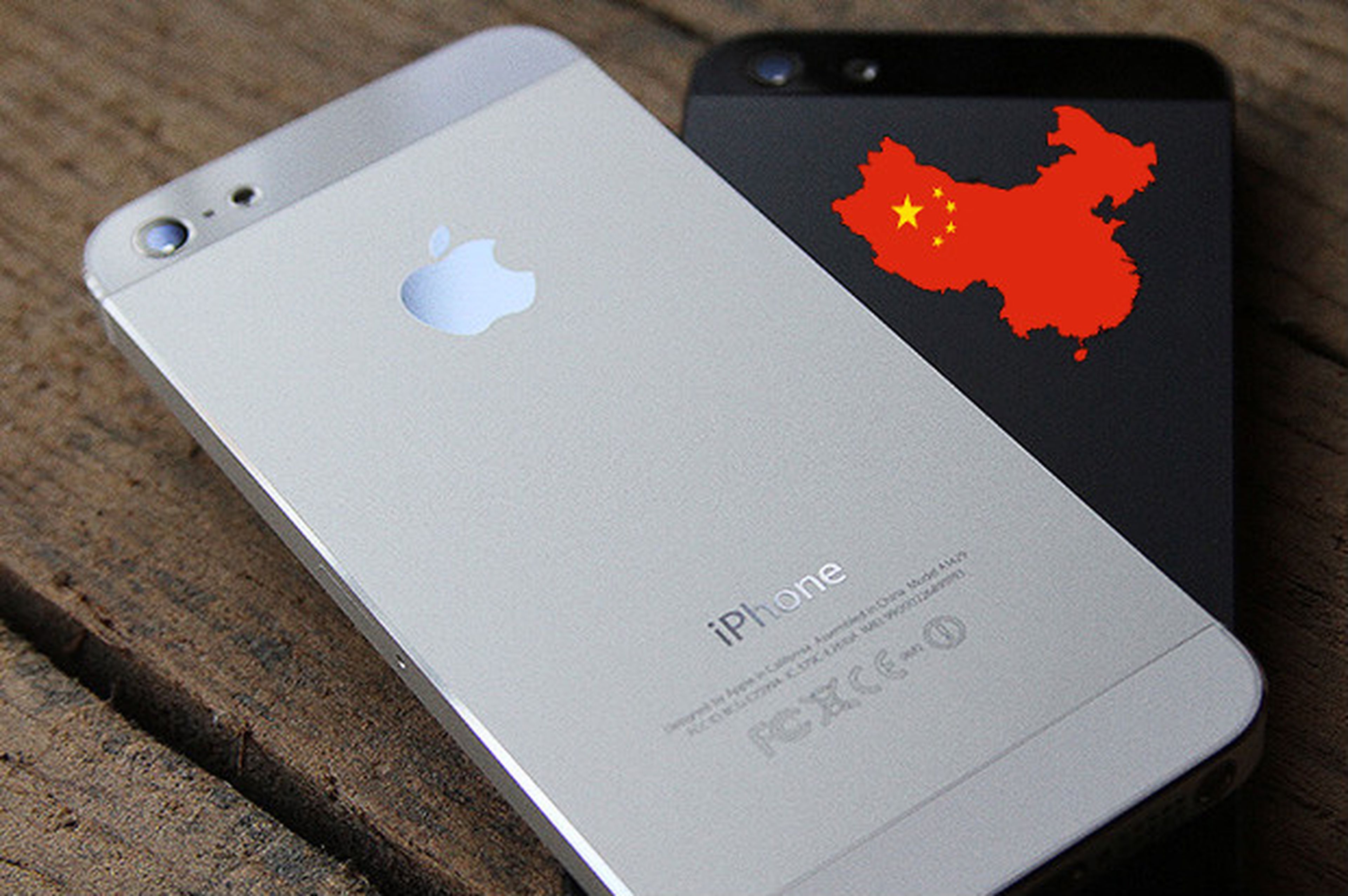 iPhone con mapa de China