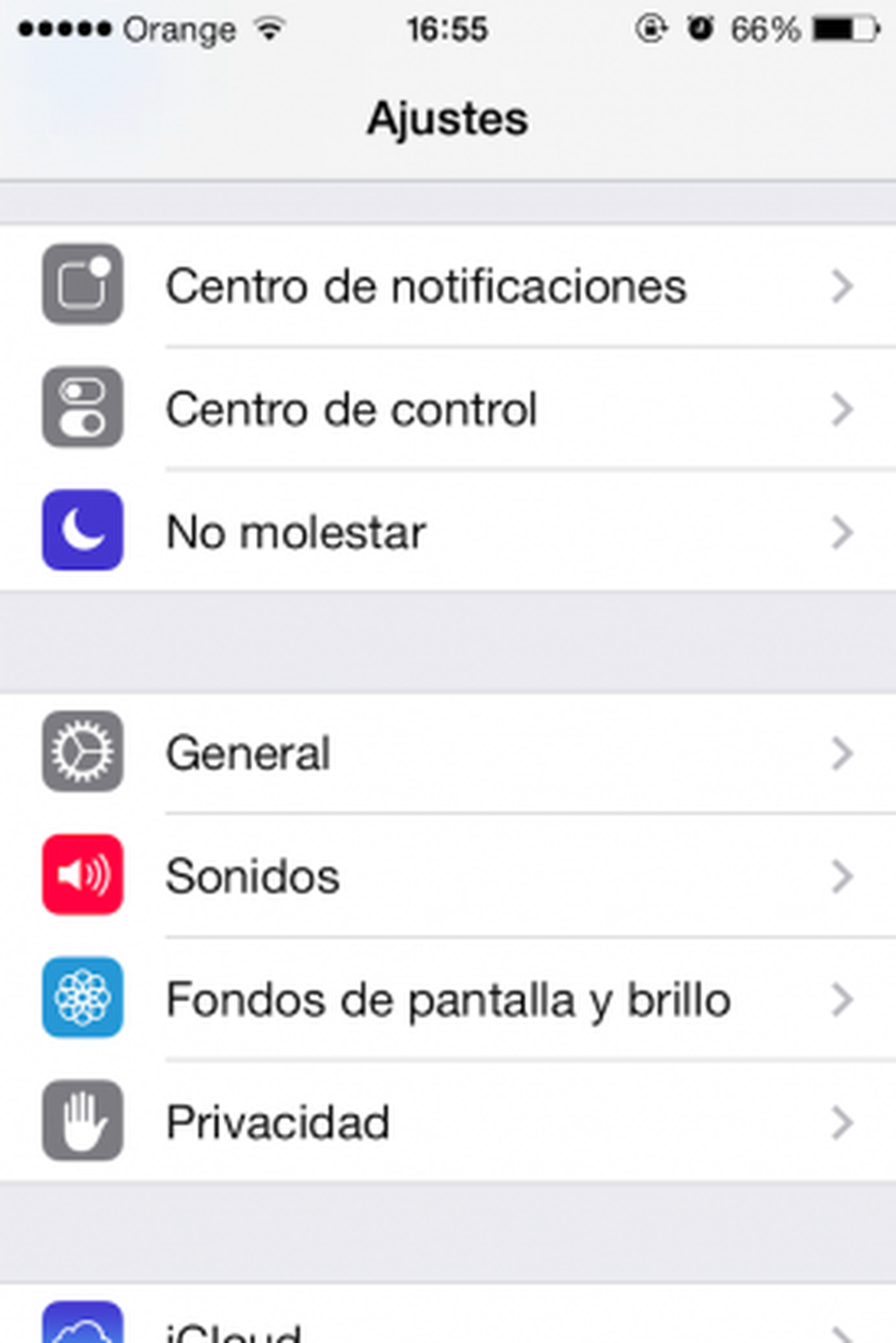 iOS 7 diseño