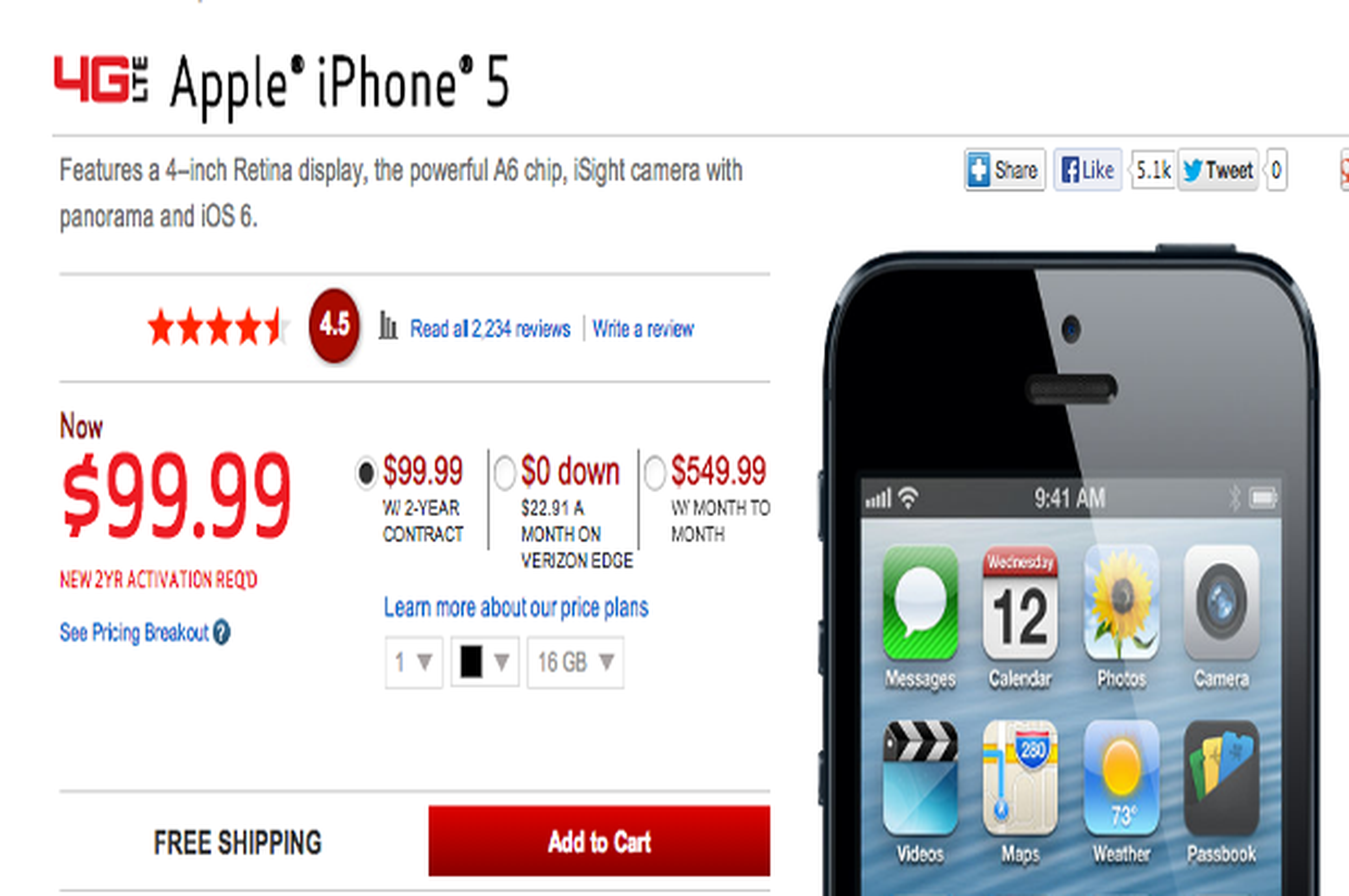 iPhone 5 ya es 100 dólares más barato en Estados Unidos