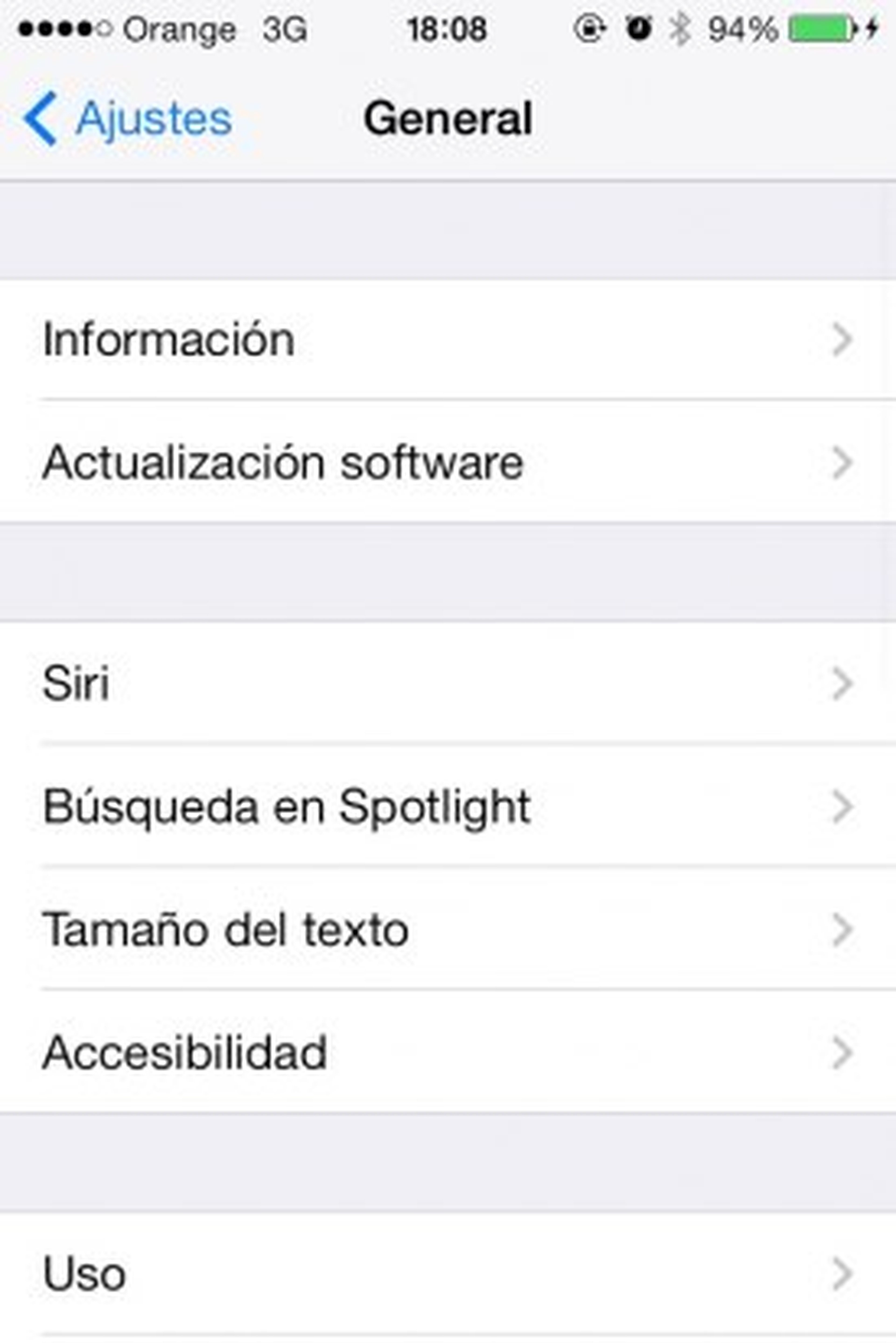 actualización iOS 7