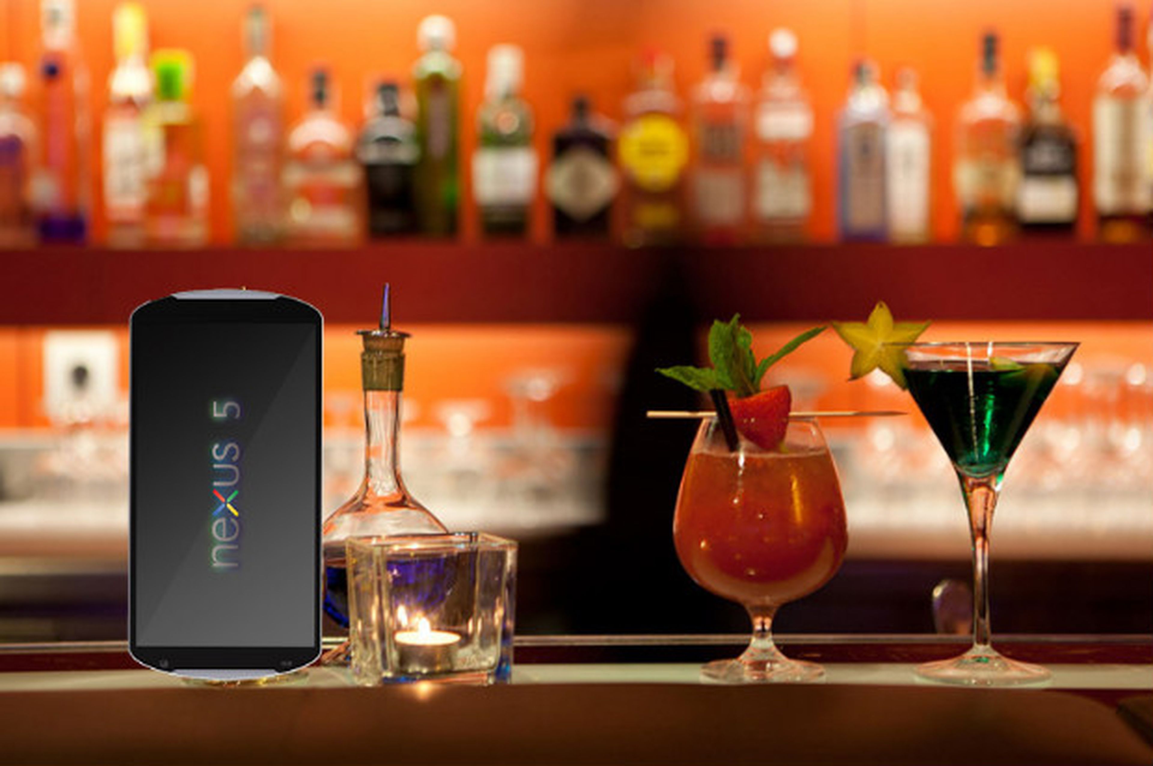Nexus 5 en la barra del bar