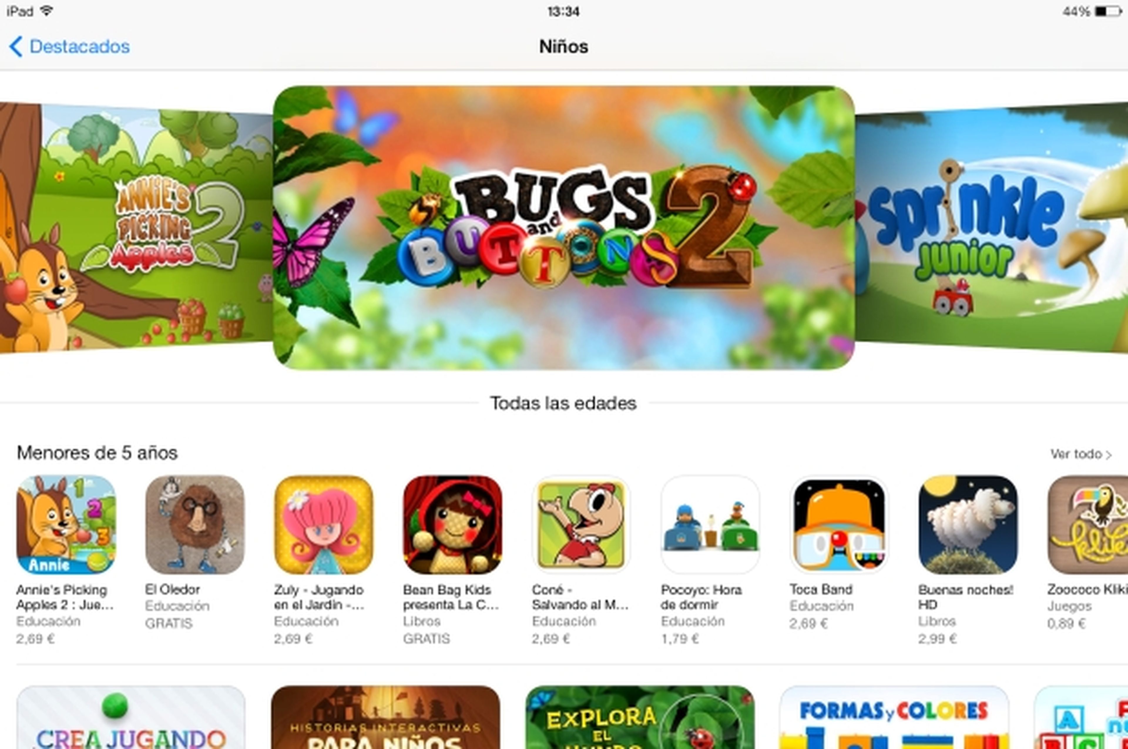 Categoria infantil iOS 7
