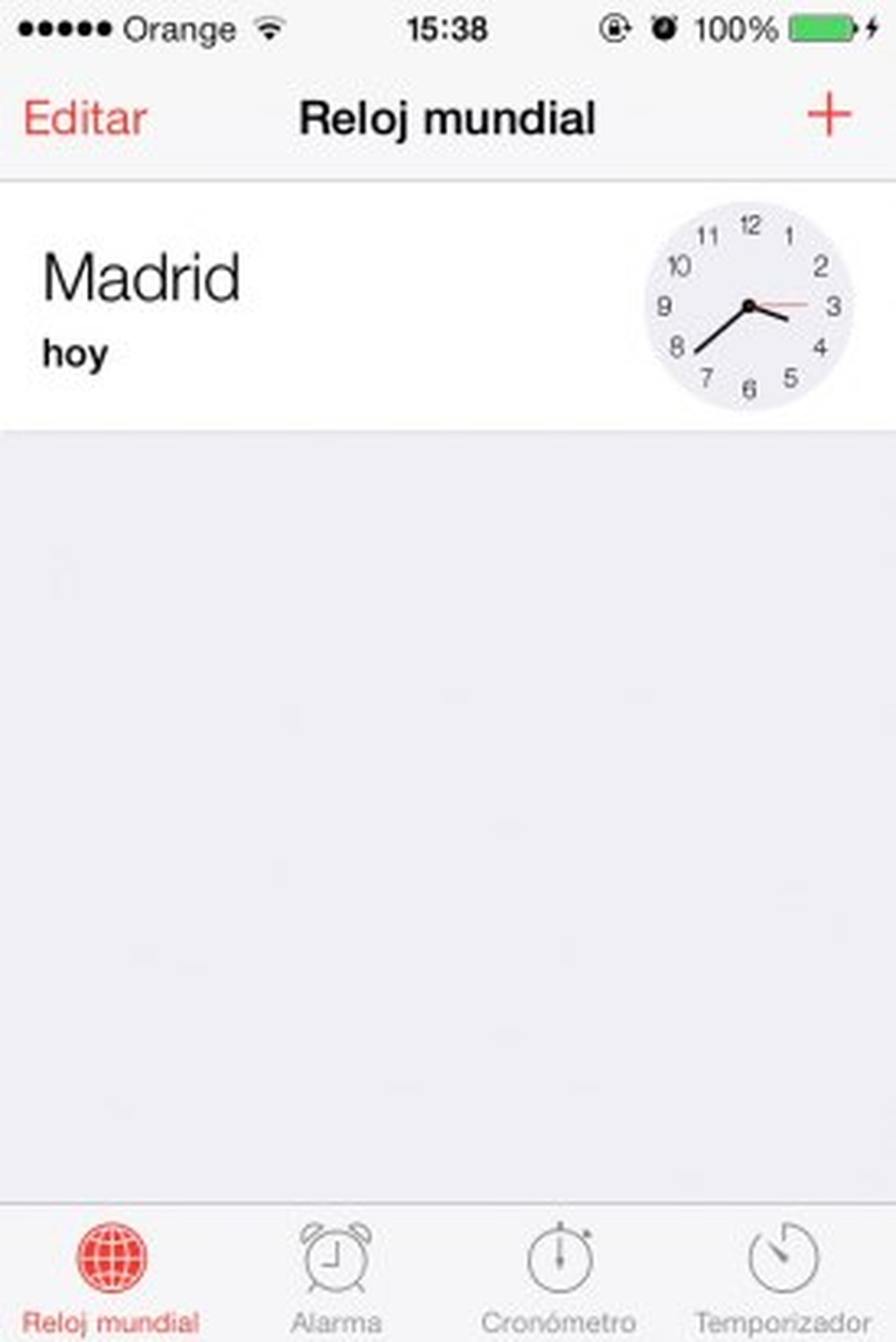 Reloj iOS 7
