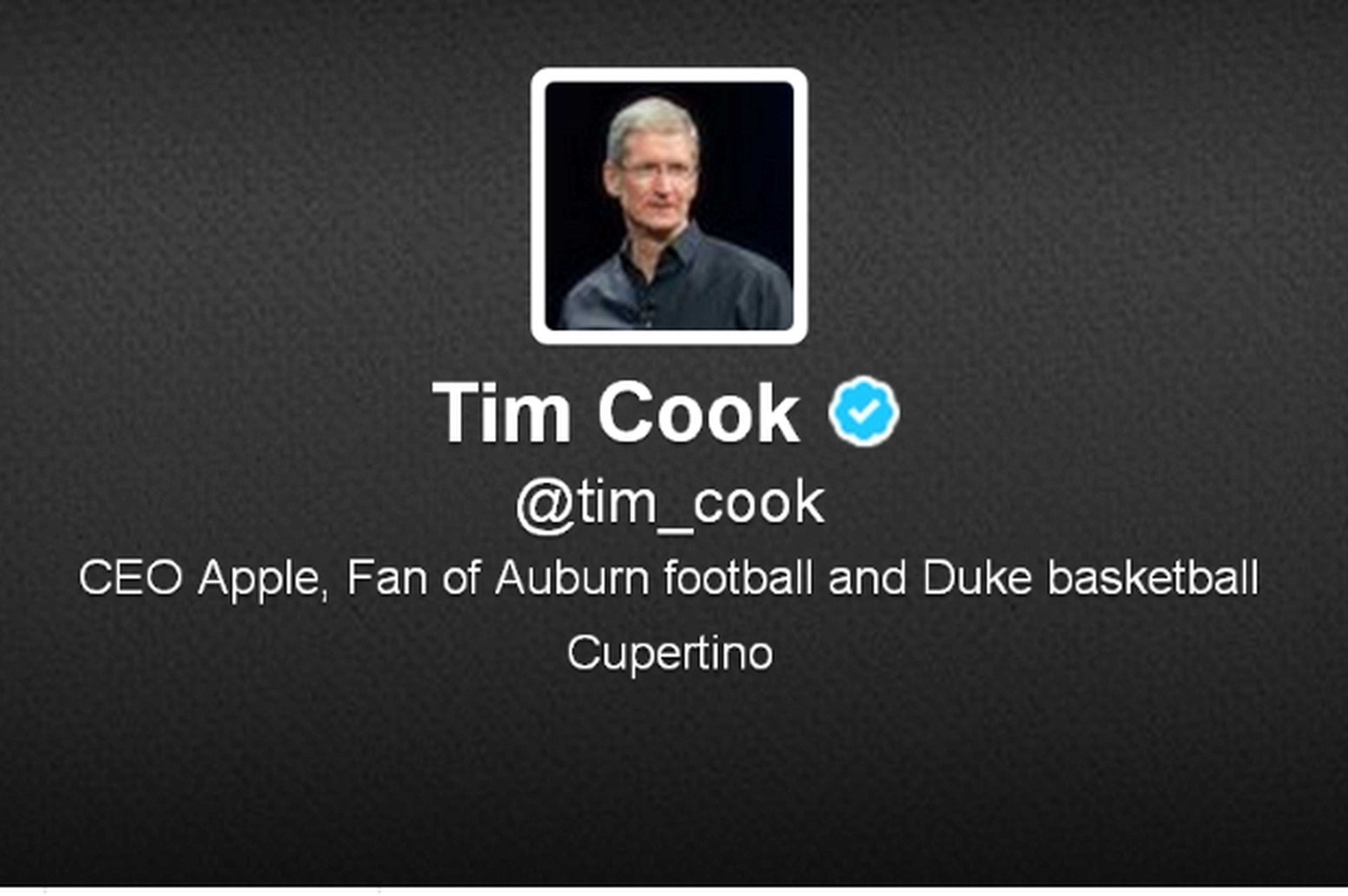 Timm Cook, CEO de Apple, abre cuenta en Twitter