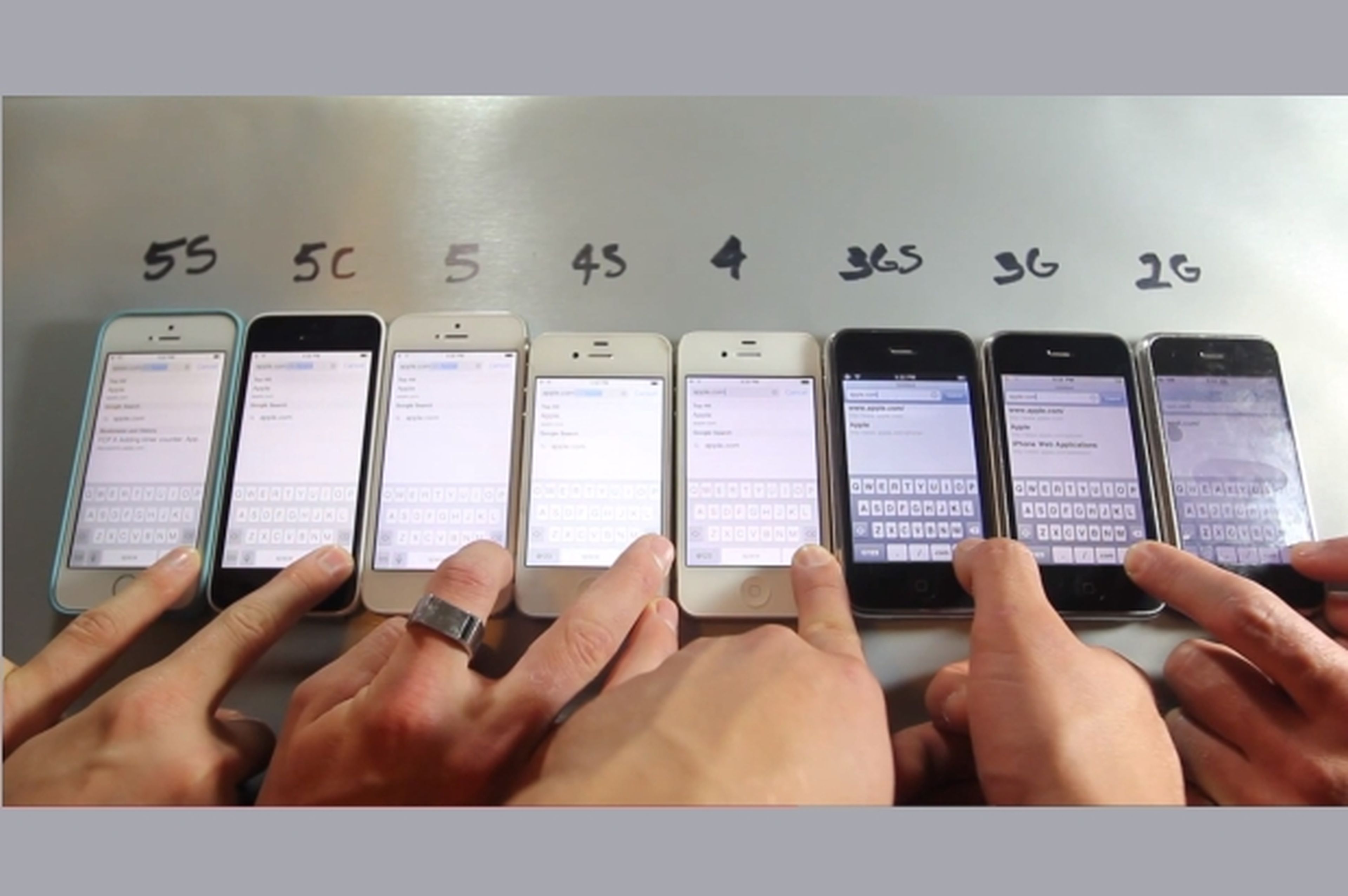 Todos los iPhone funcionando al mismo tiempo, en vídeo