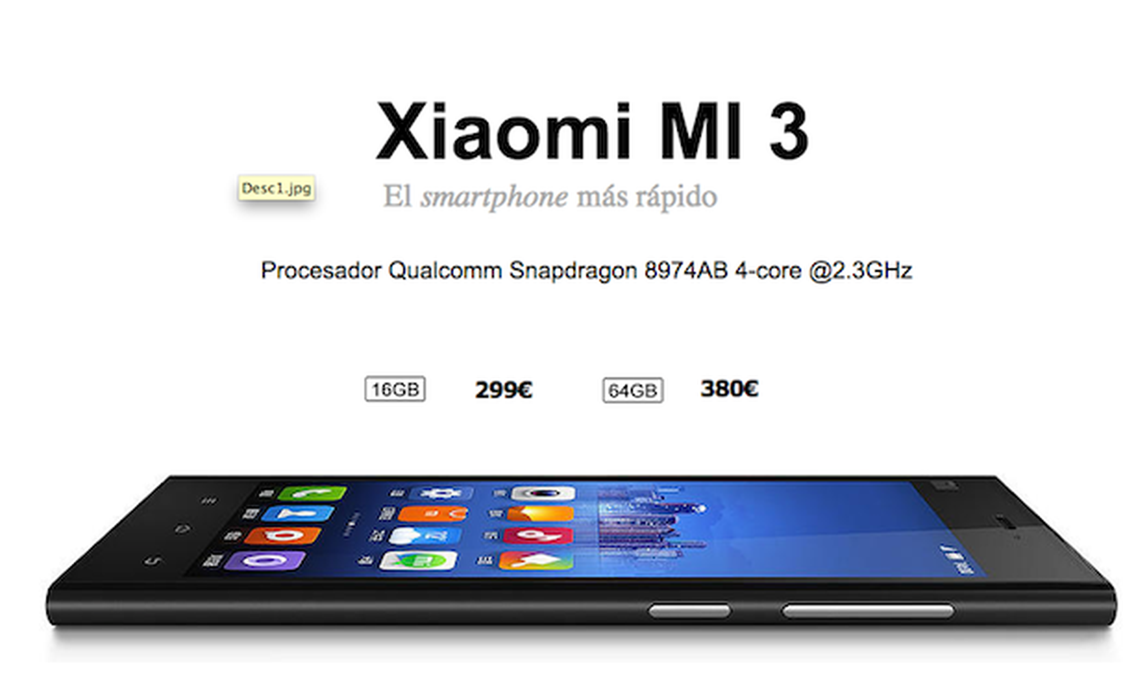 Precio Xiaomi Mi3