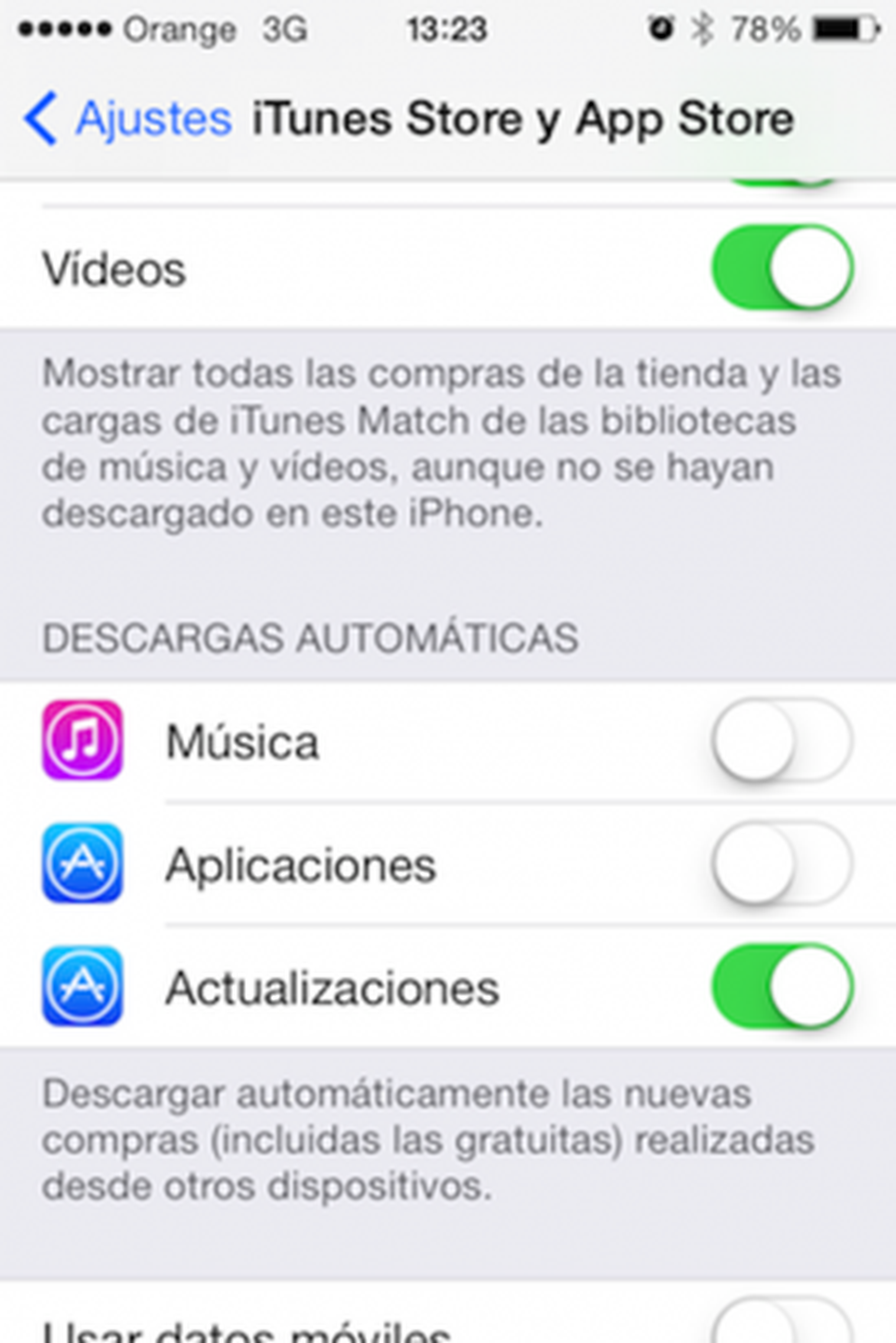 actualizaciones iOS 7