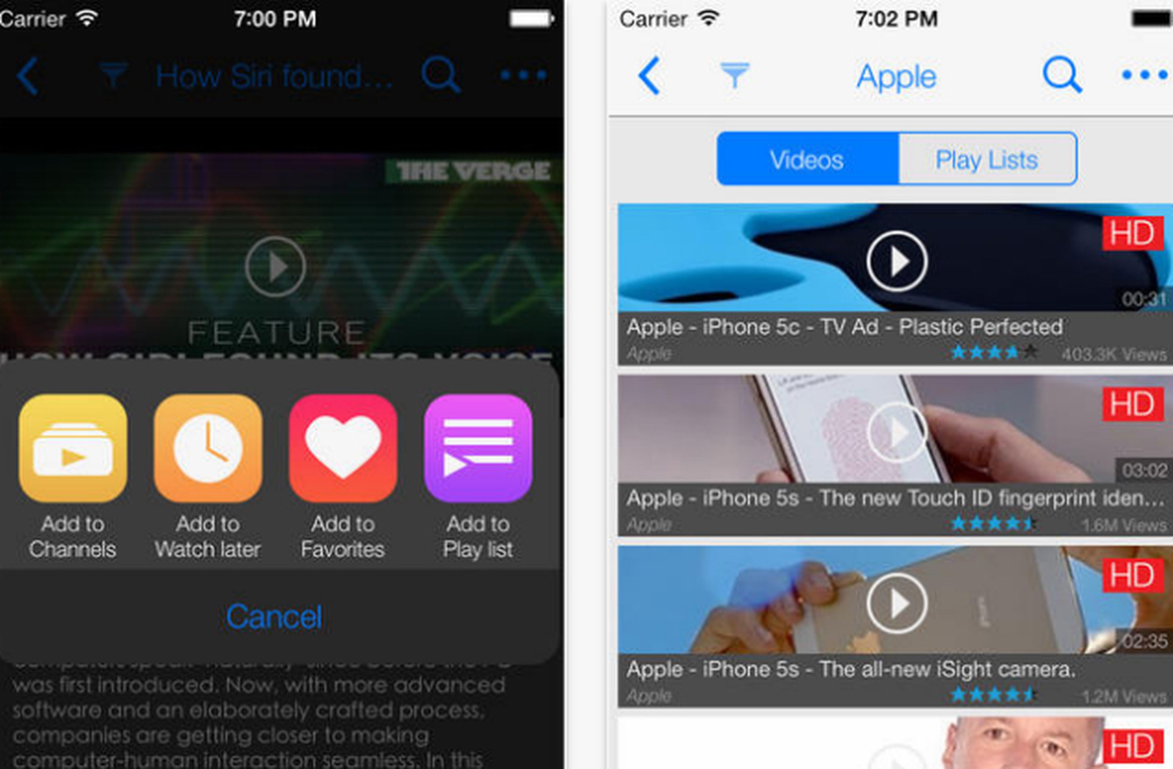 Tuber For Youtube para iOS 7