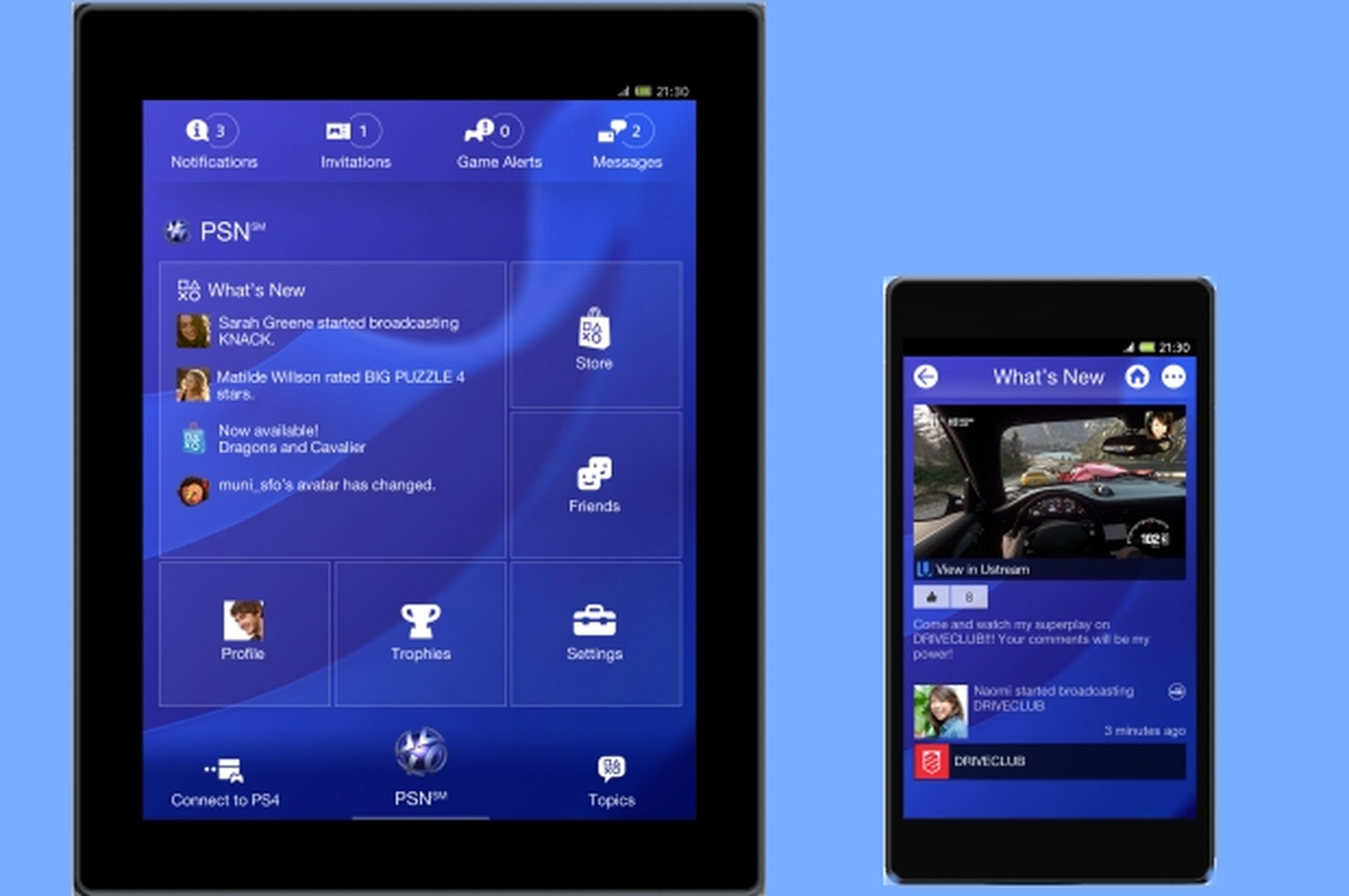 Sony presenta la app de PlayStation 4 para iOS y Android