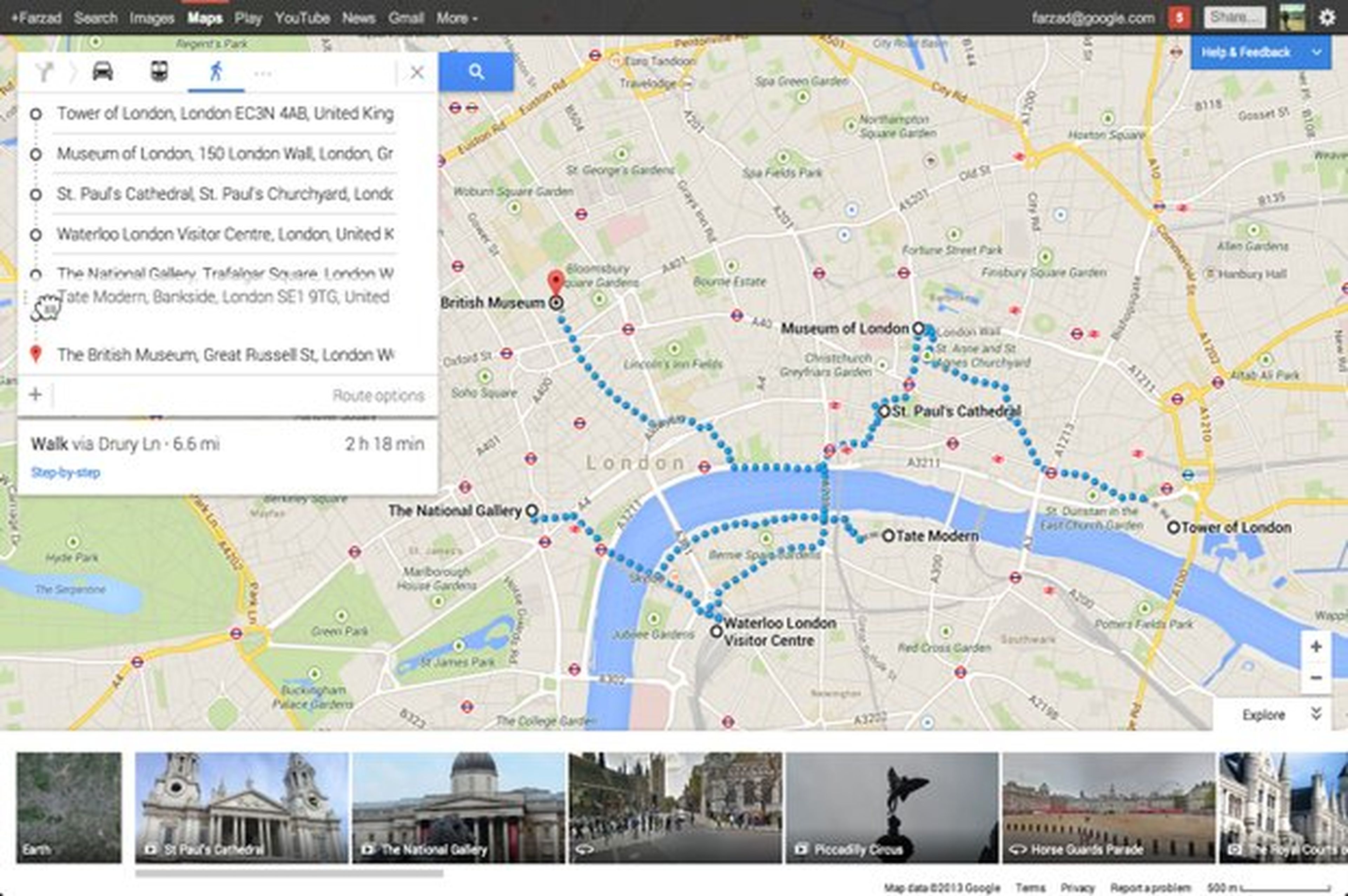 Nuevo Google Maps reintroduce trazado de rutas con destinos múltiples