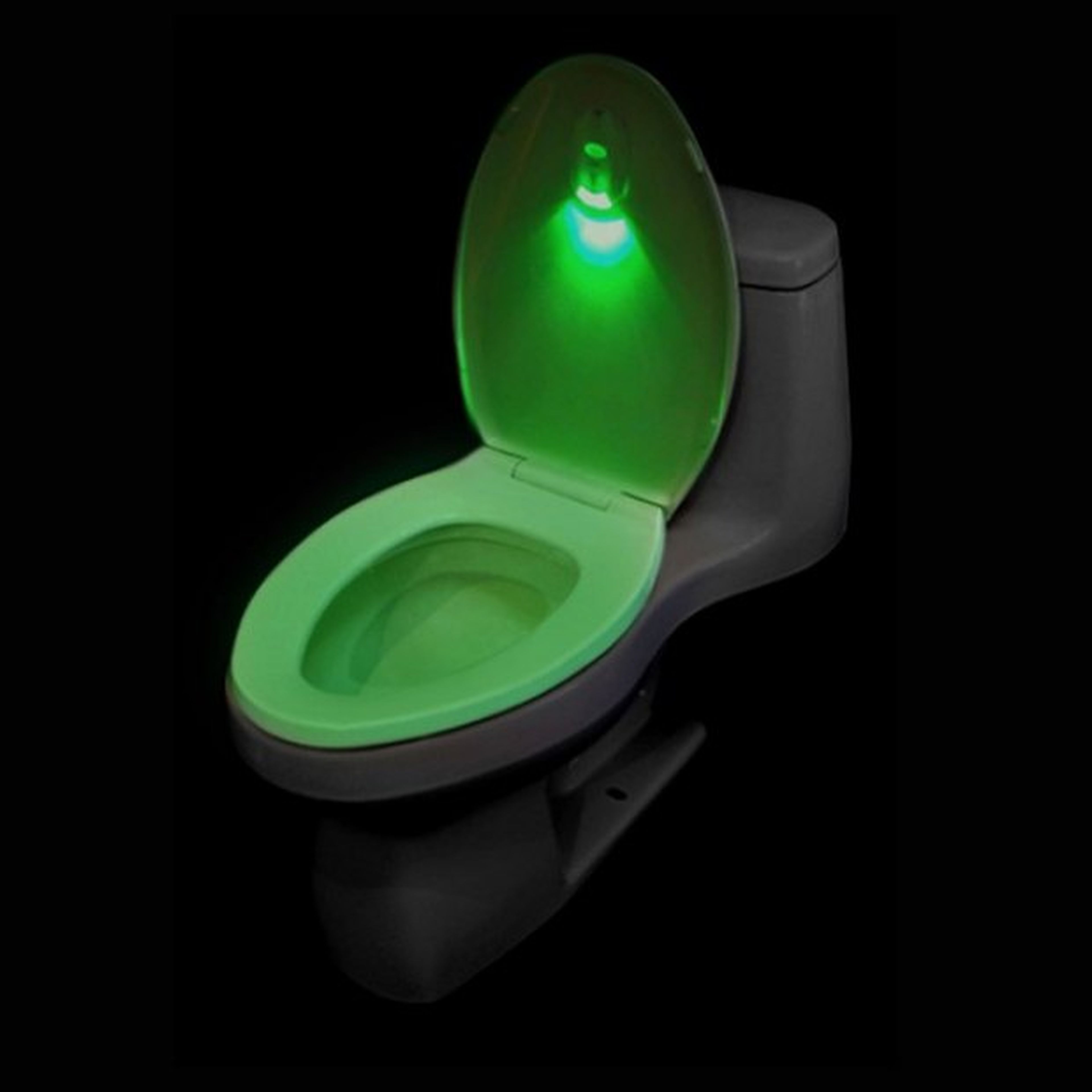 La luz verde de WC Navigator indica que la tapa de la taza está bajada