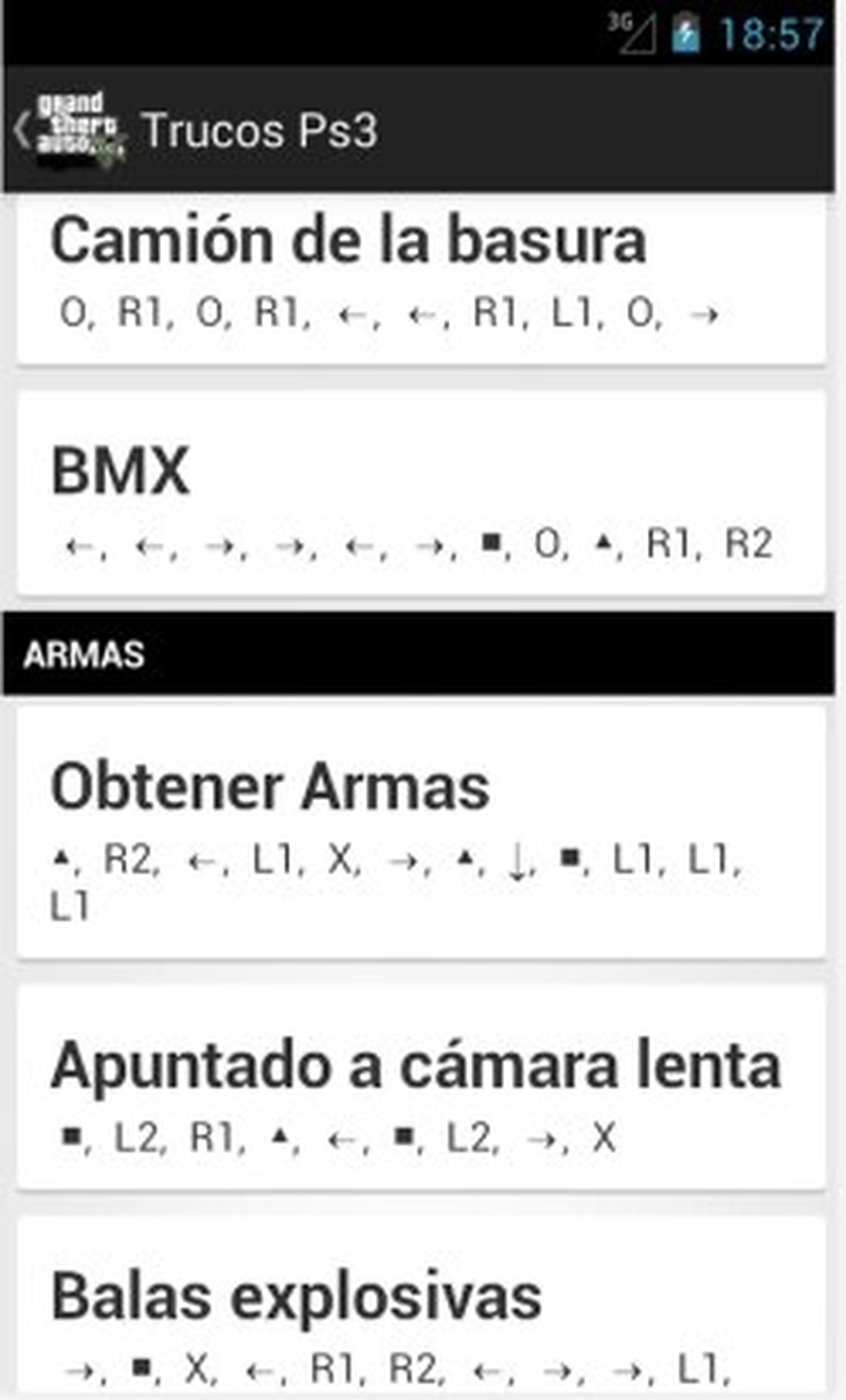 App de trucos GTA V para Android