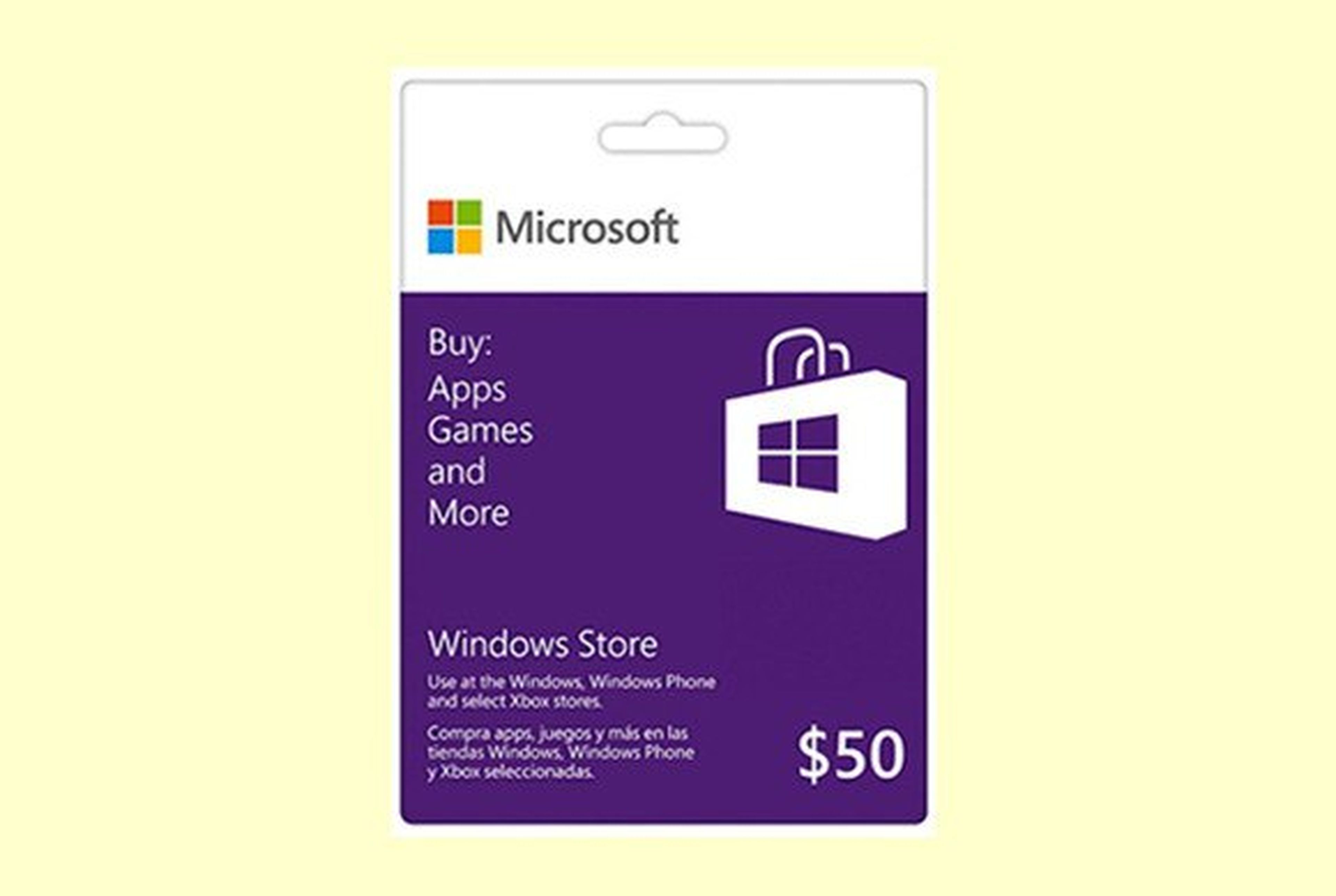 Así son las tarjetas regalo de Microsoft