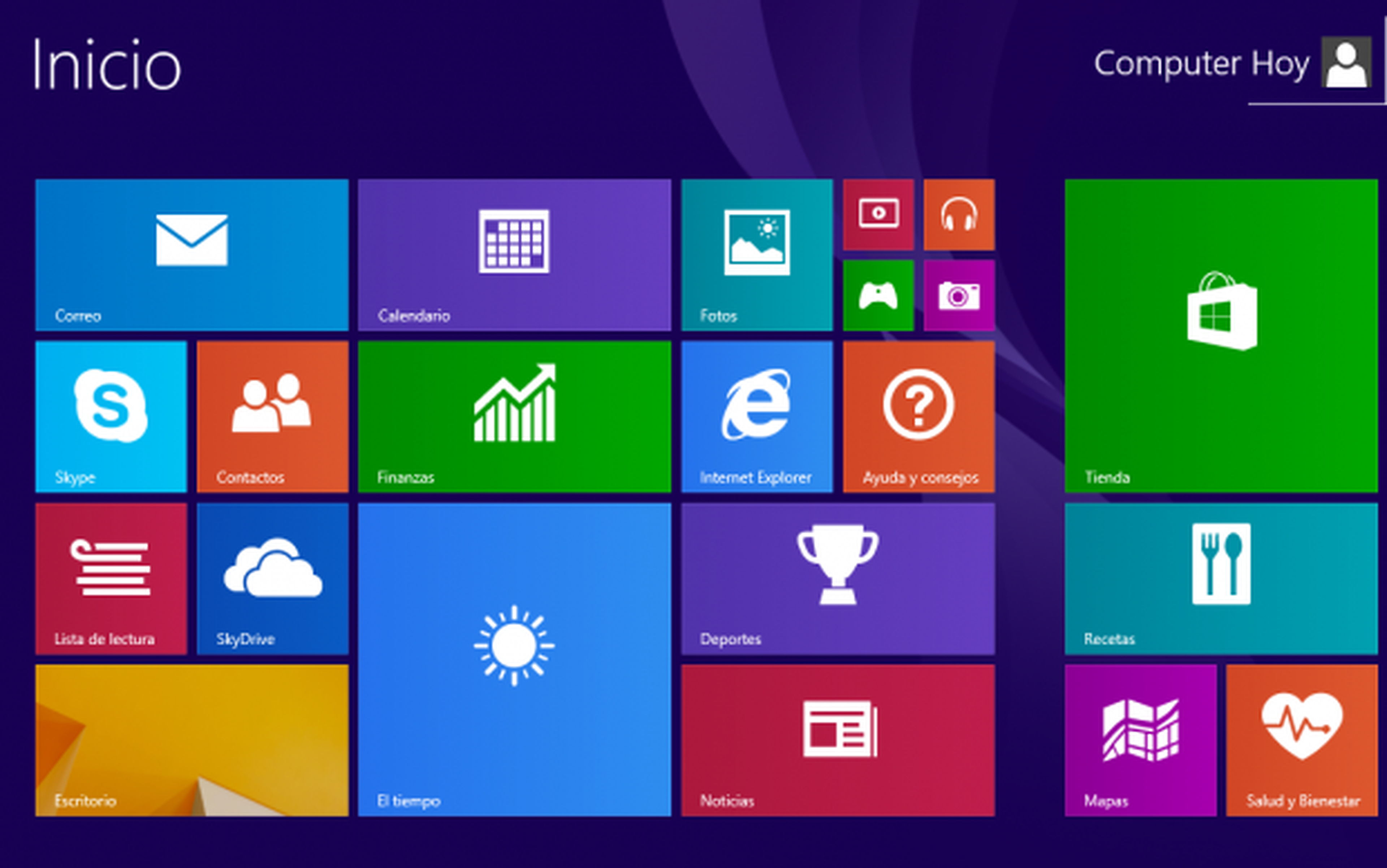 Pantalla Inicio Windows 8.1