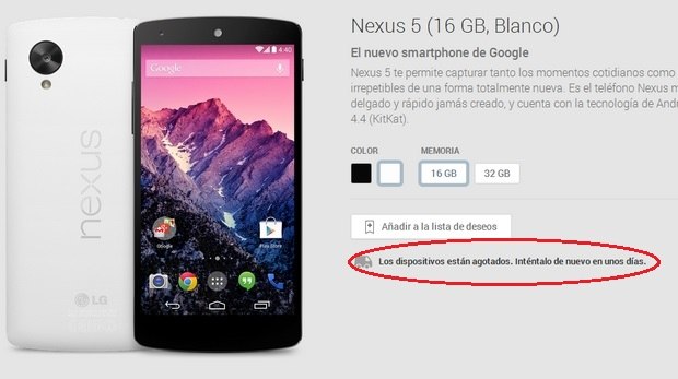 Google Nexus 5 32 2024 gigabytes