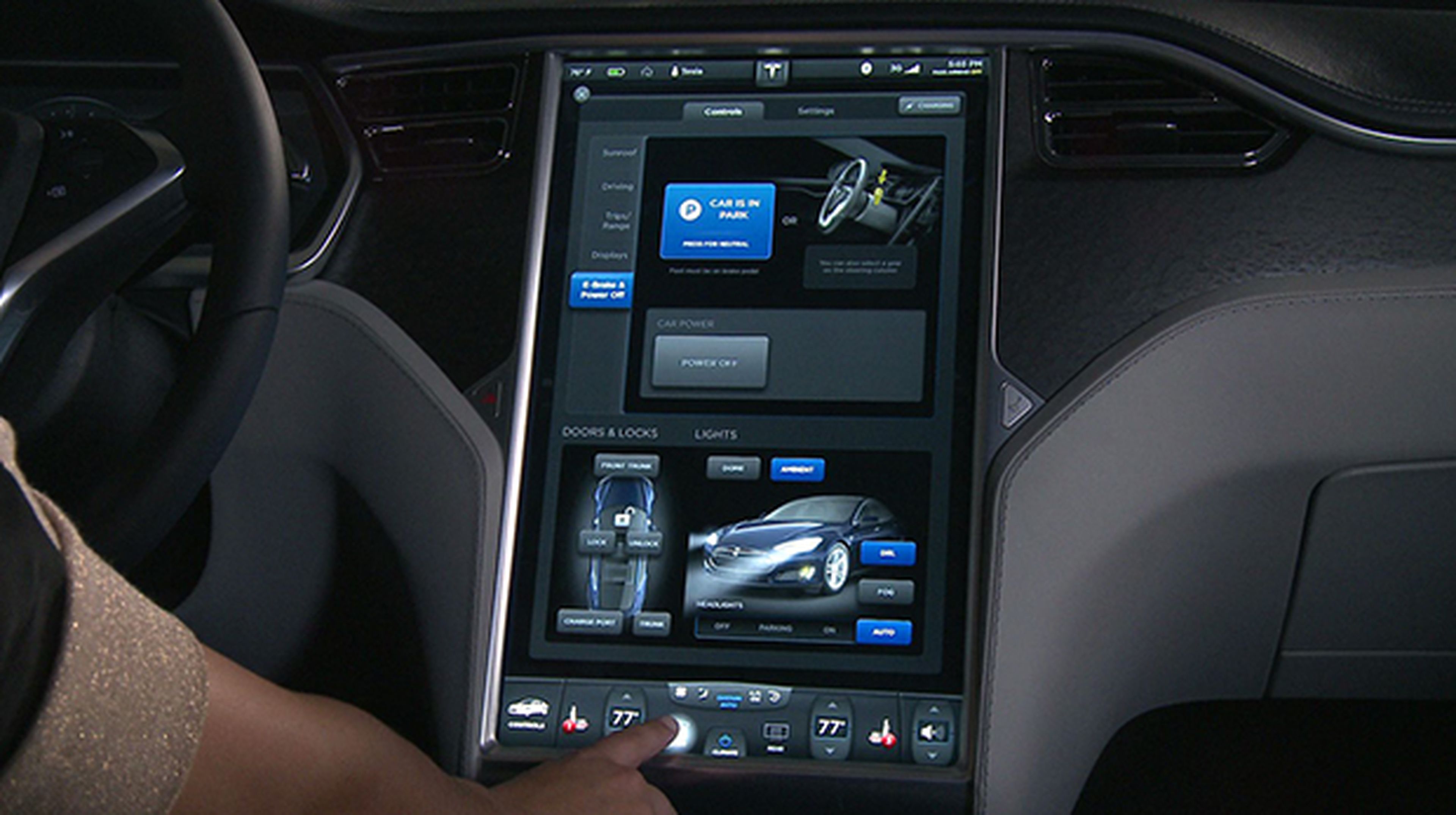 tesla model s pantalla táctil