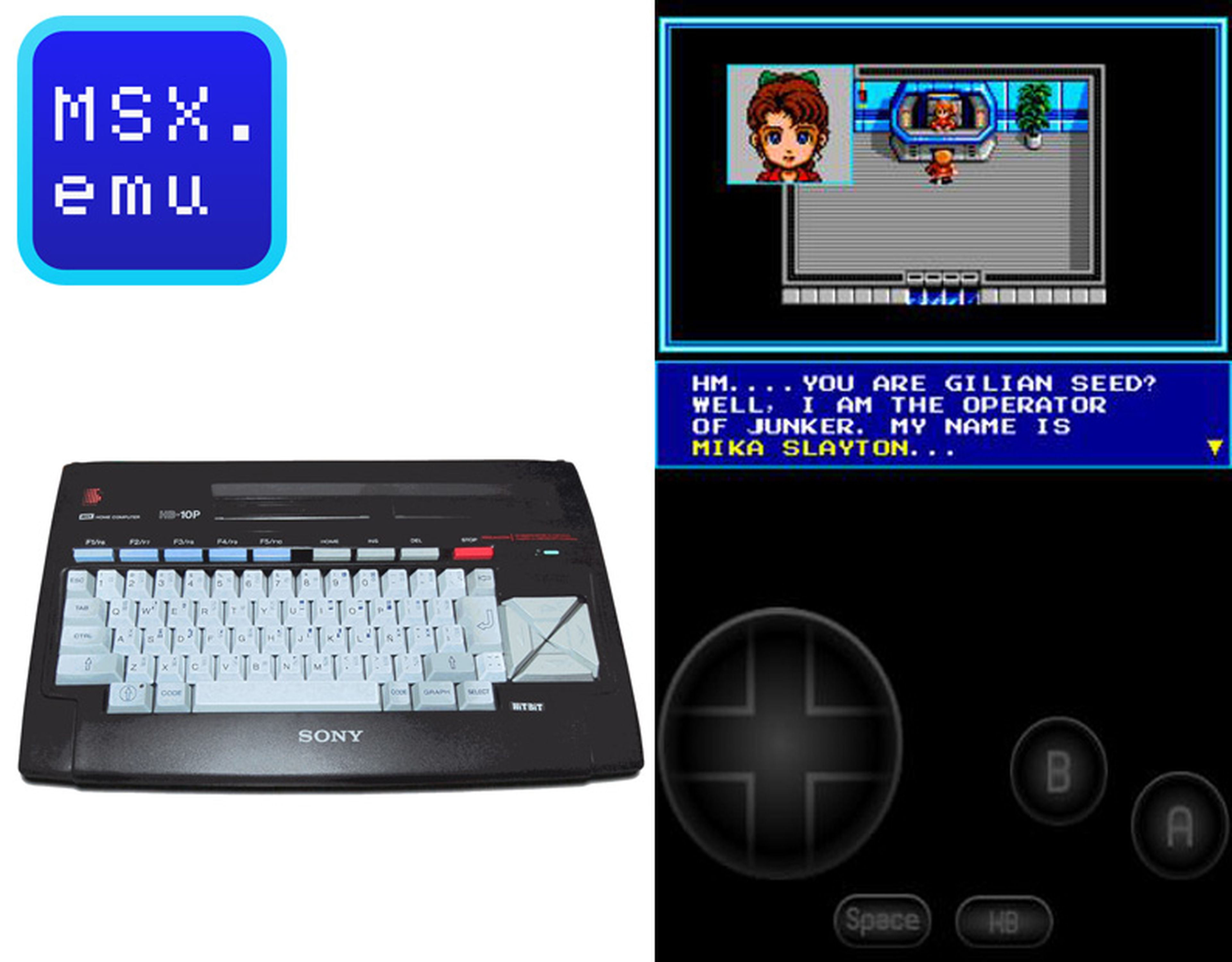 App MSX.emu y consola MSX