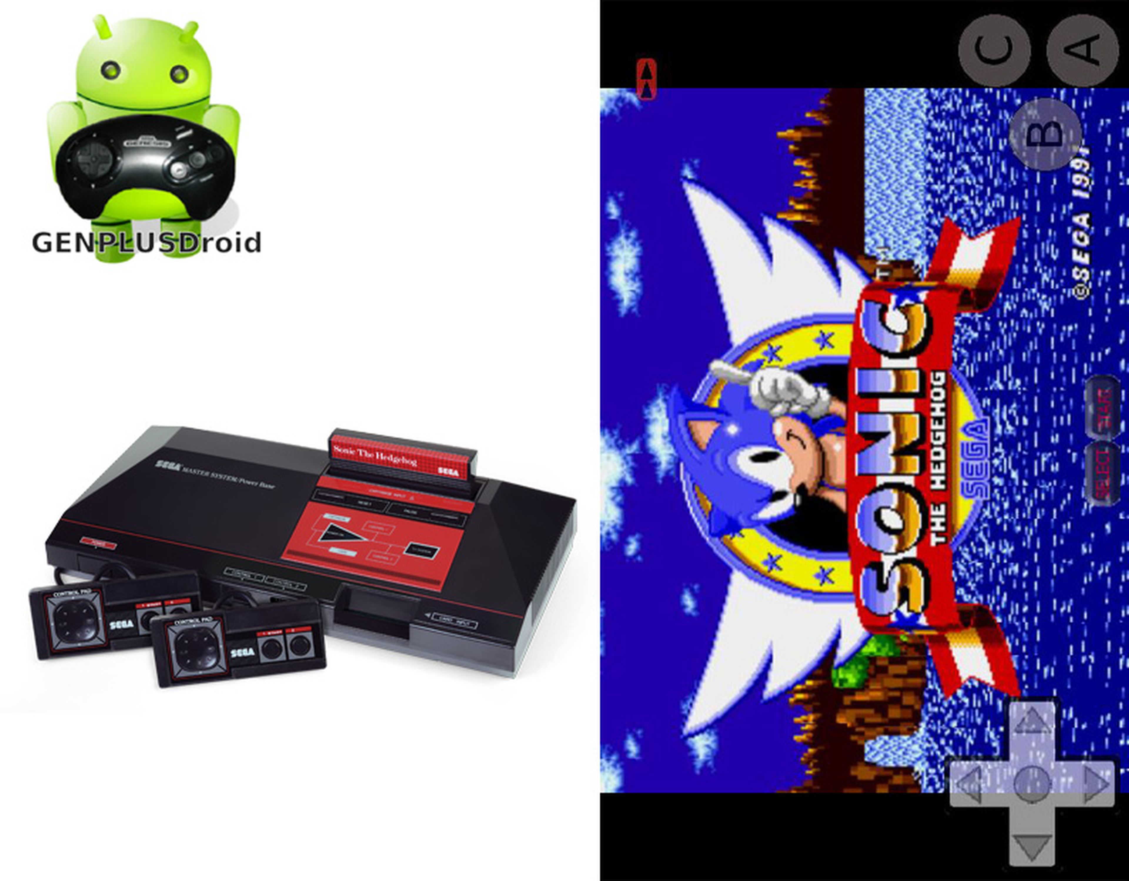 App GENPlusDroid y consola Sega Master System