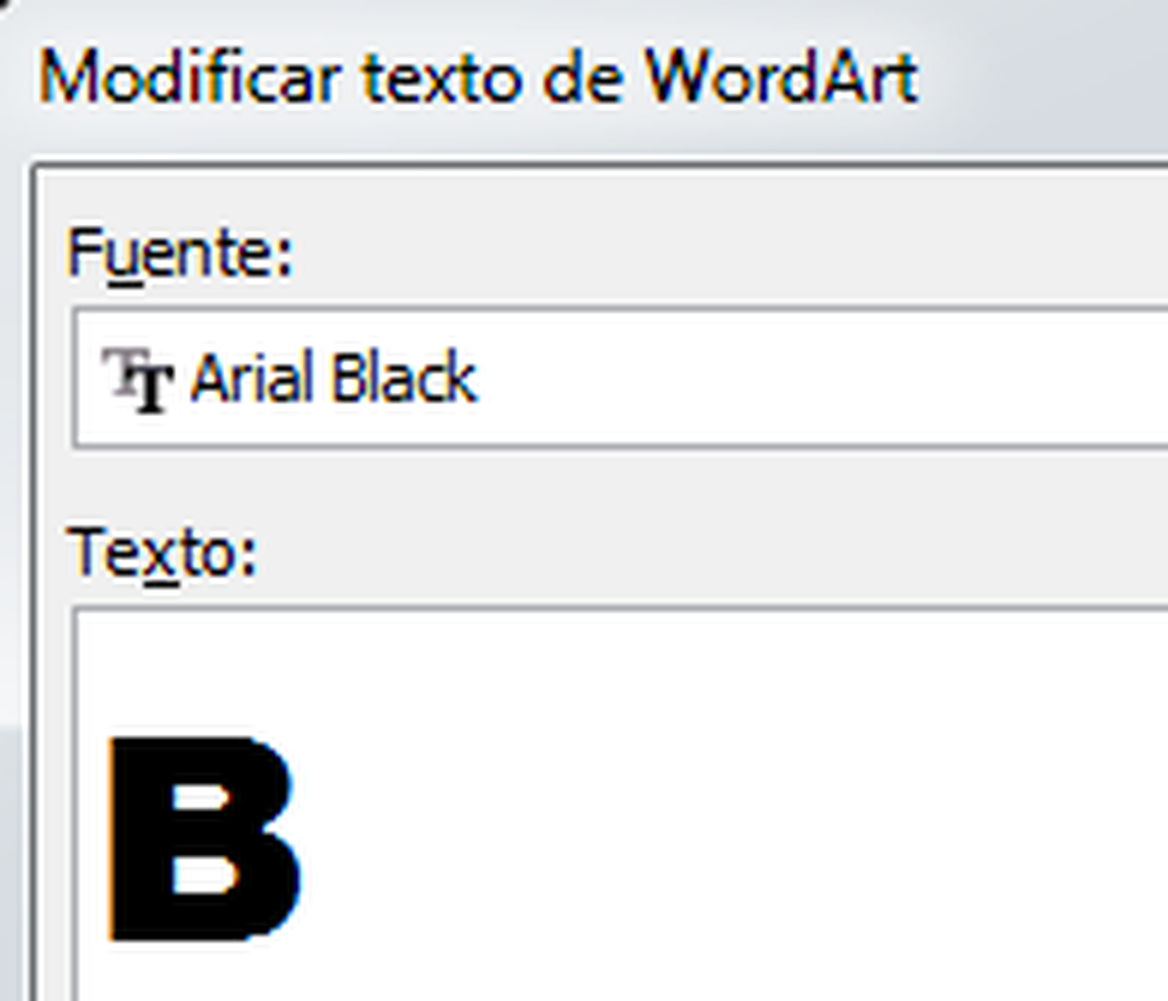 Texto WordArt
