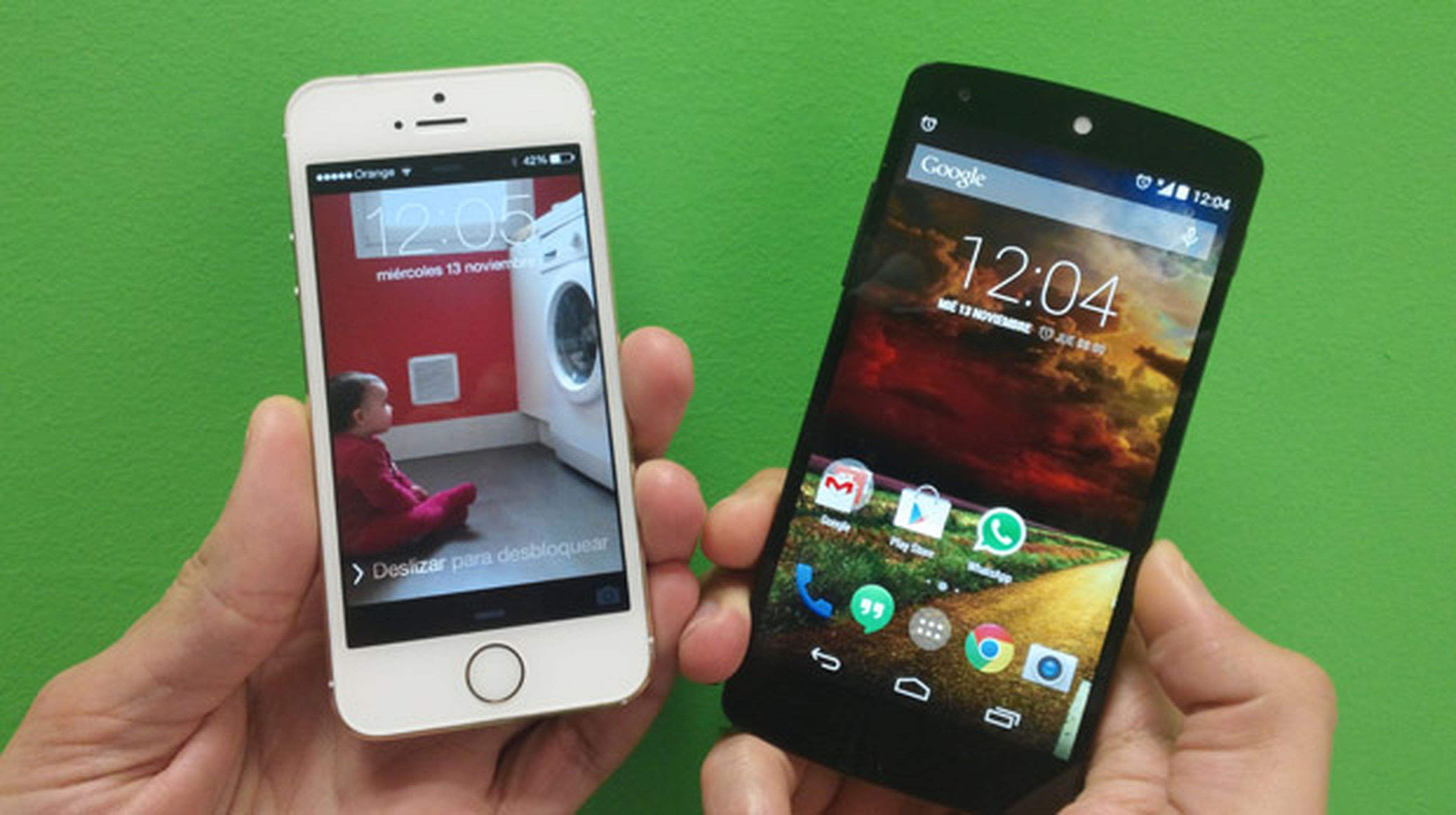 iPhone 5S contra Nexus 5