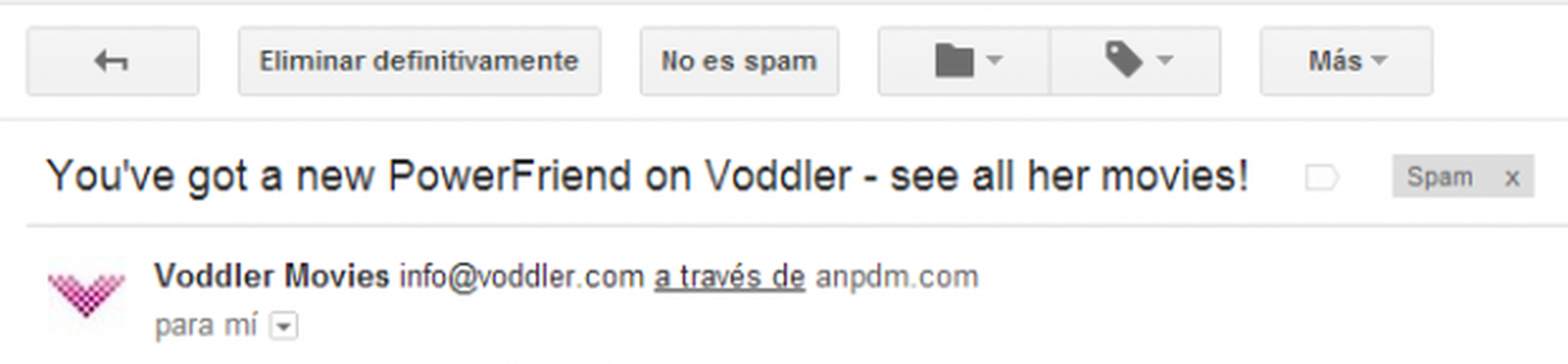 opciones email spam gmail