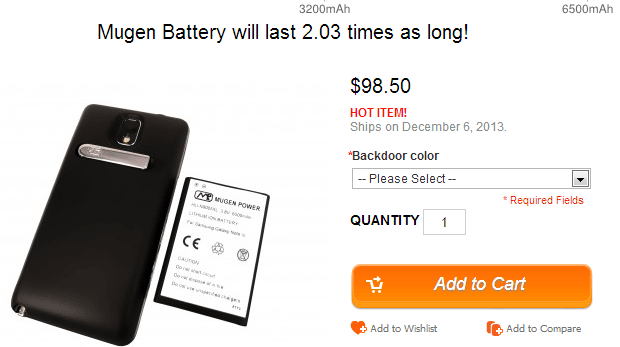 nueva batería Galaxy Note 3