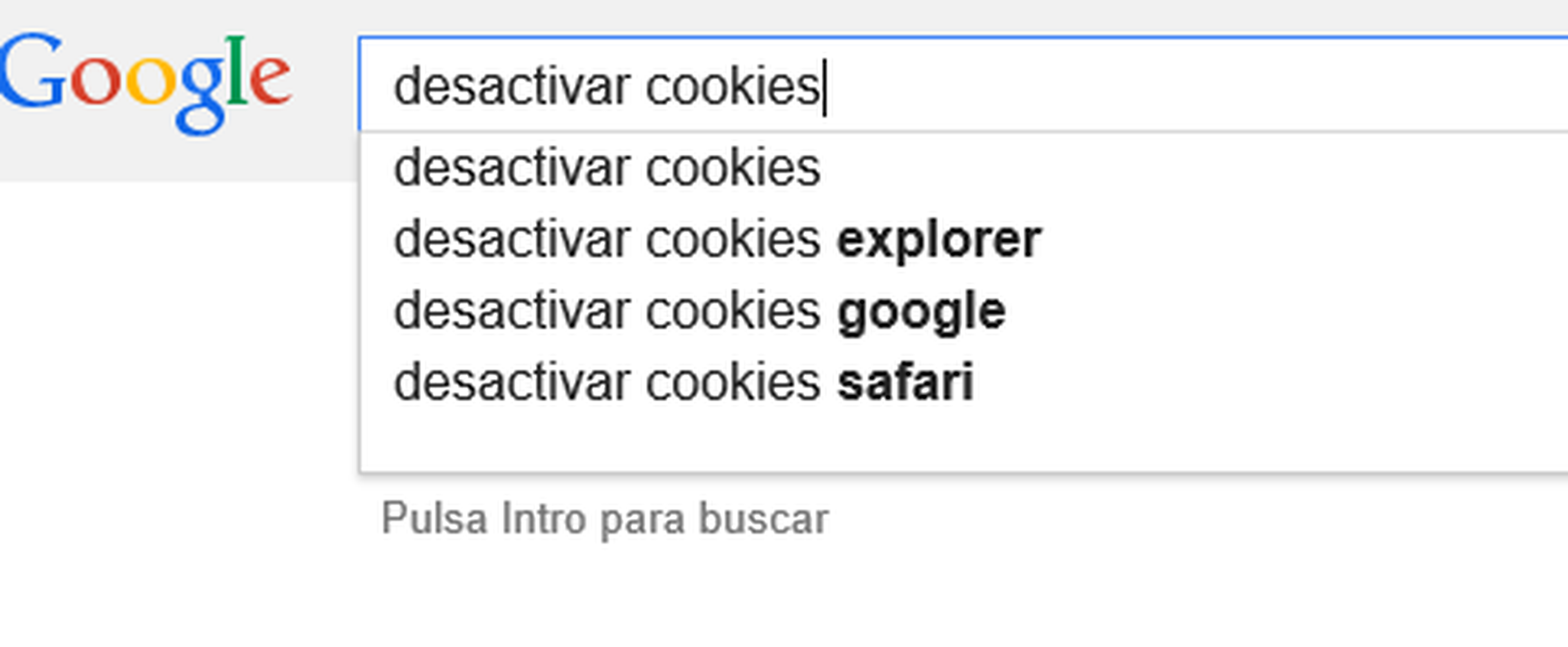 búsqueda cookies google