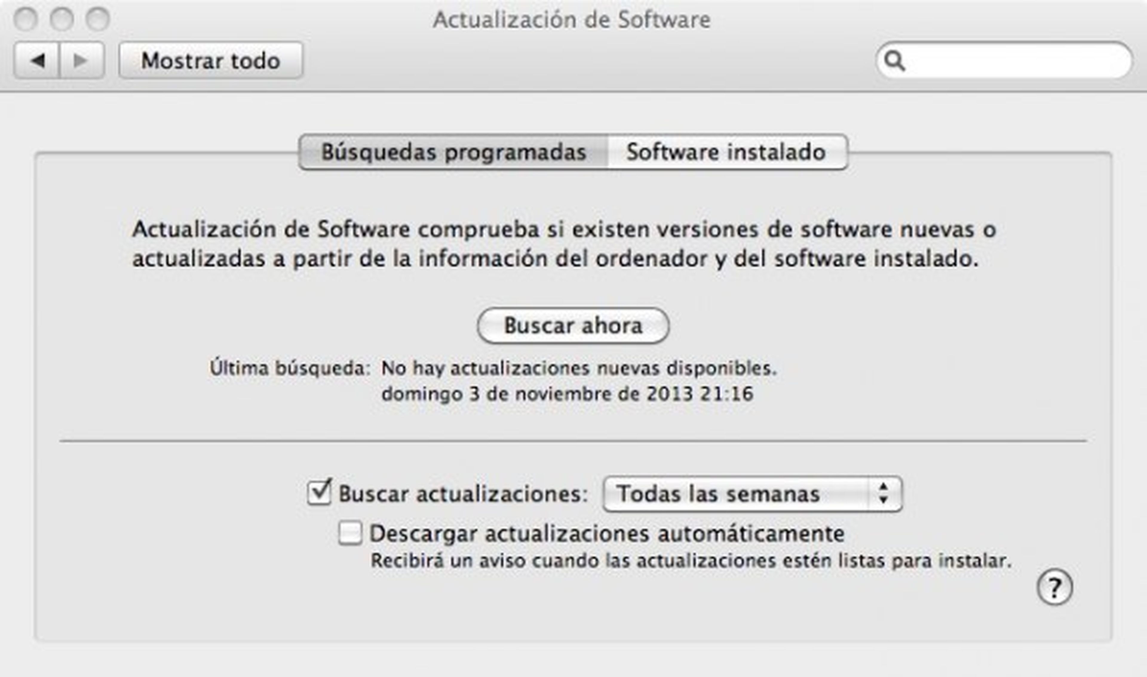 Actualiza el software de tu Mac