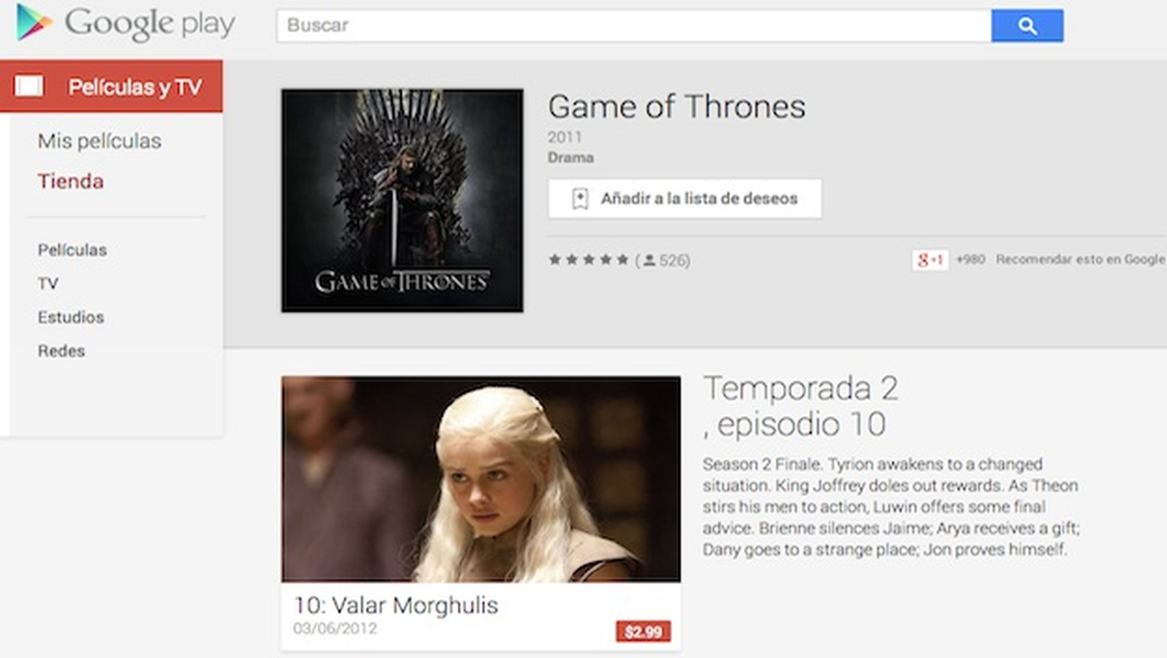 Descarga tus series de HBO en Google Play