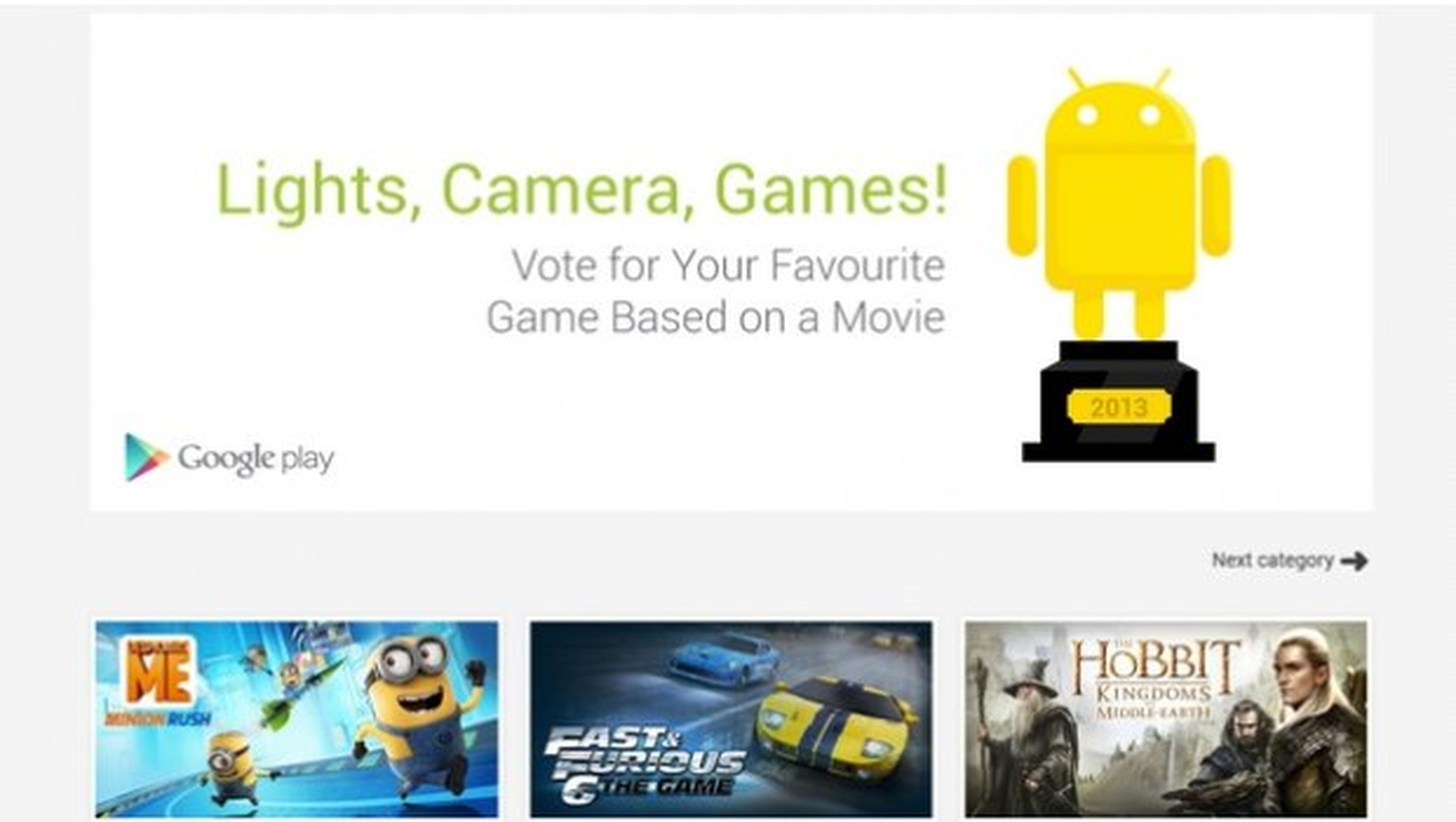 Votaciones Mejores Apps 2013 Google Play