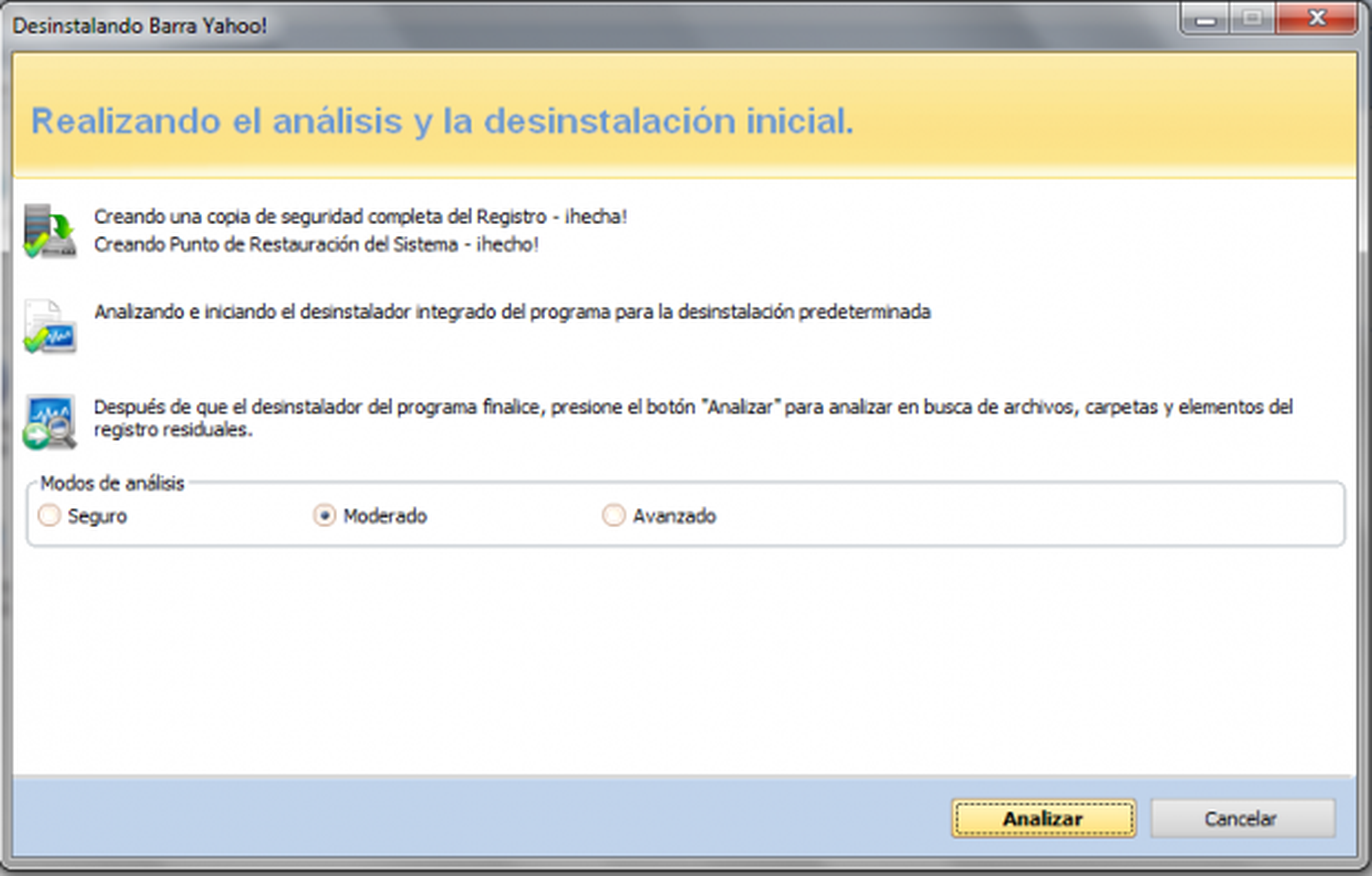 Elimina Yahoo! Toolbar con Revo Uninstaller