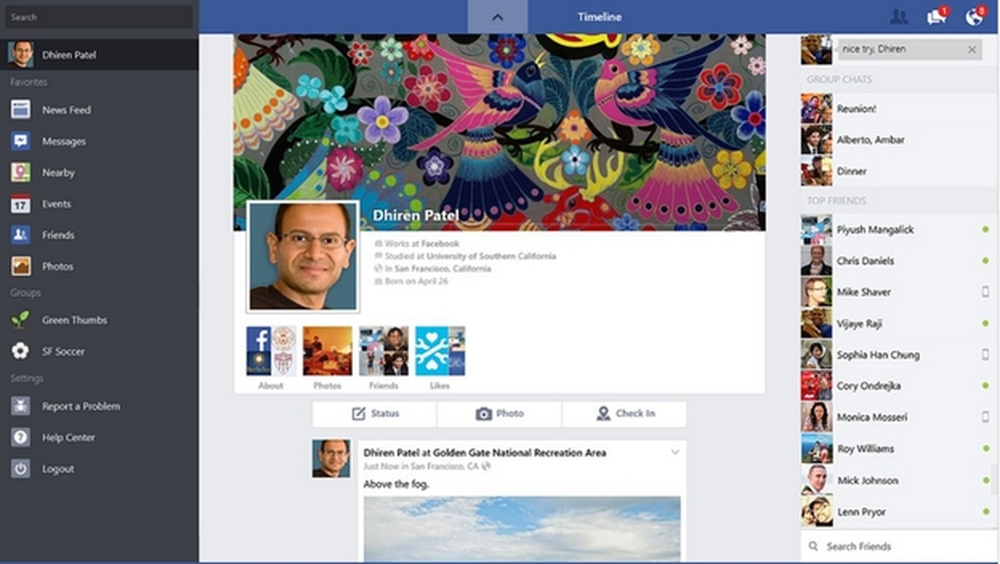 Actualización de Facebook en Windows 8.1, ahora con álbumes de fotos