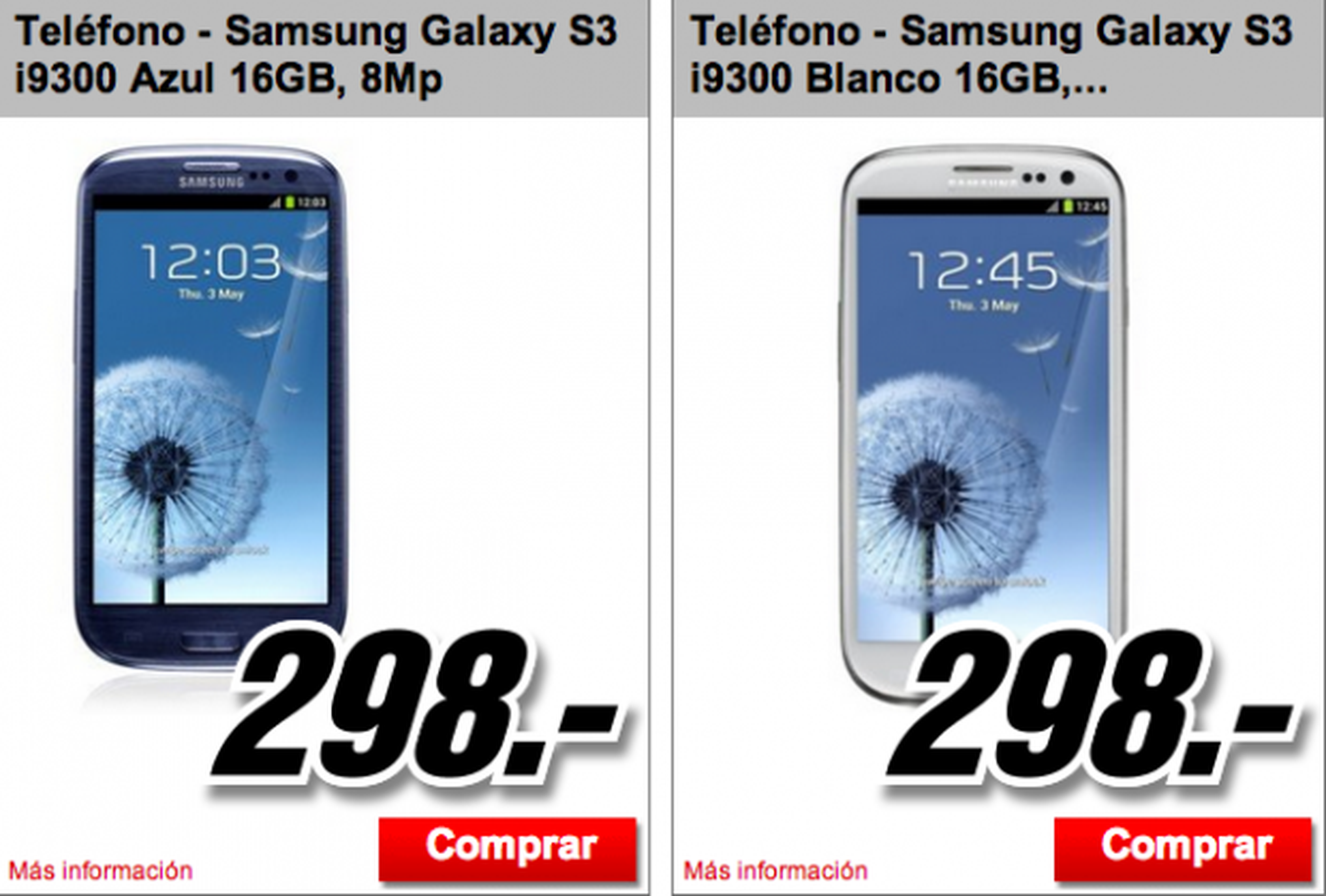 oferta Samsung Galaxy S3 Mediamarkt