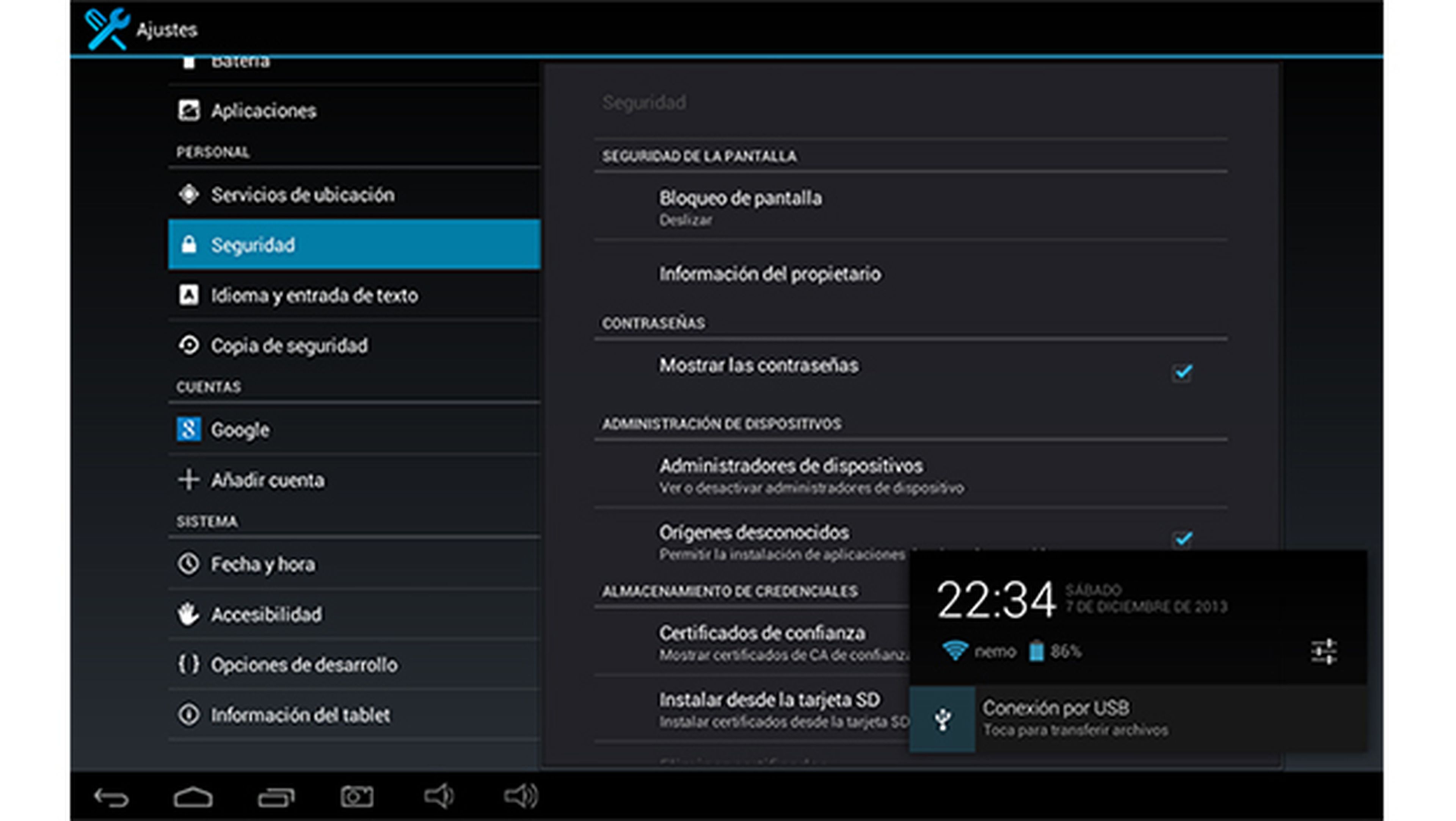 Ajustes básicos de tu tablet Android