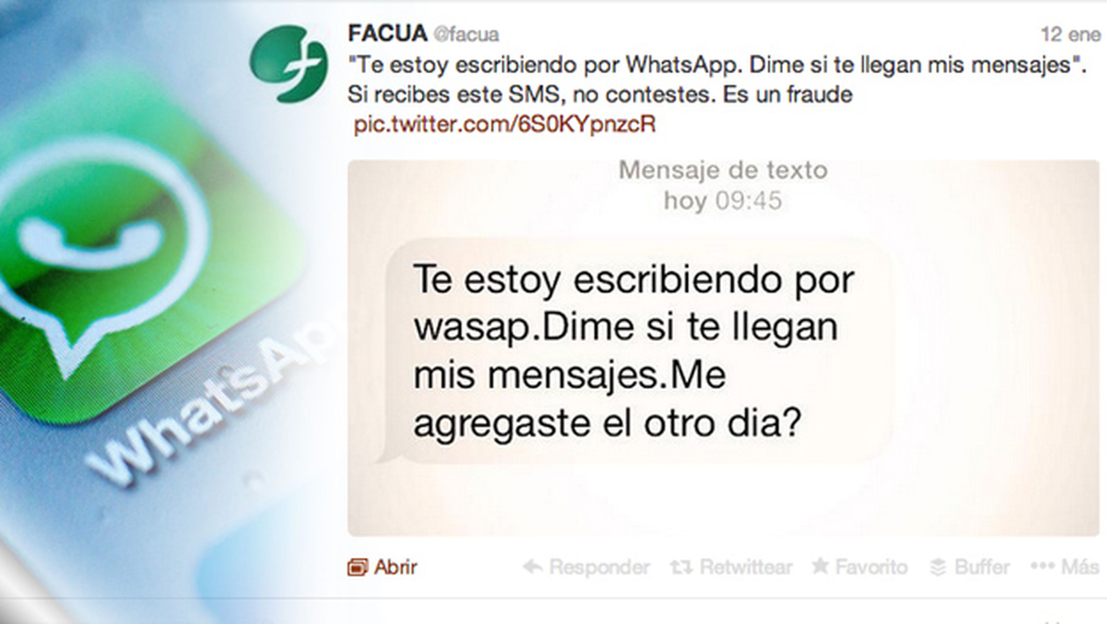 ¡Alerta! Una estafa circula a través de WhatsApp según Facua
