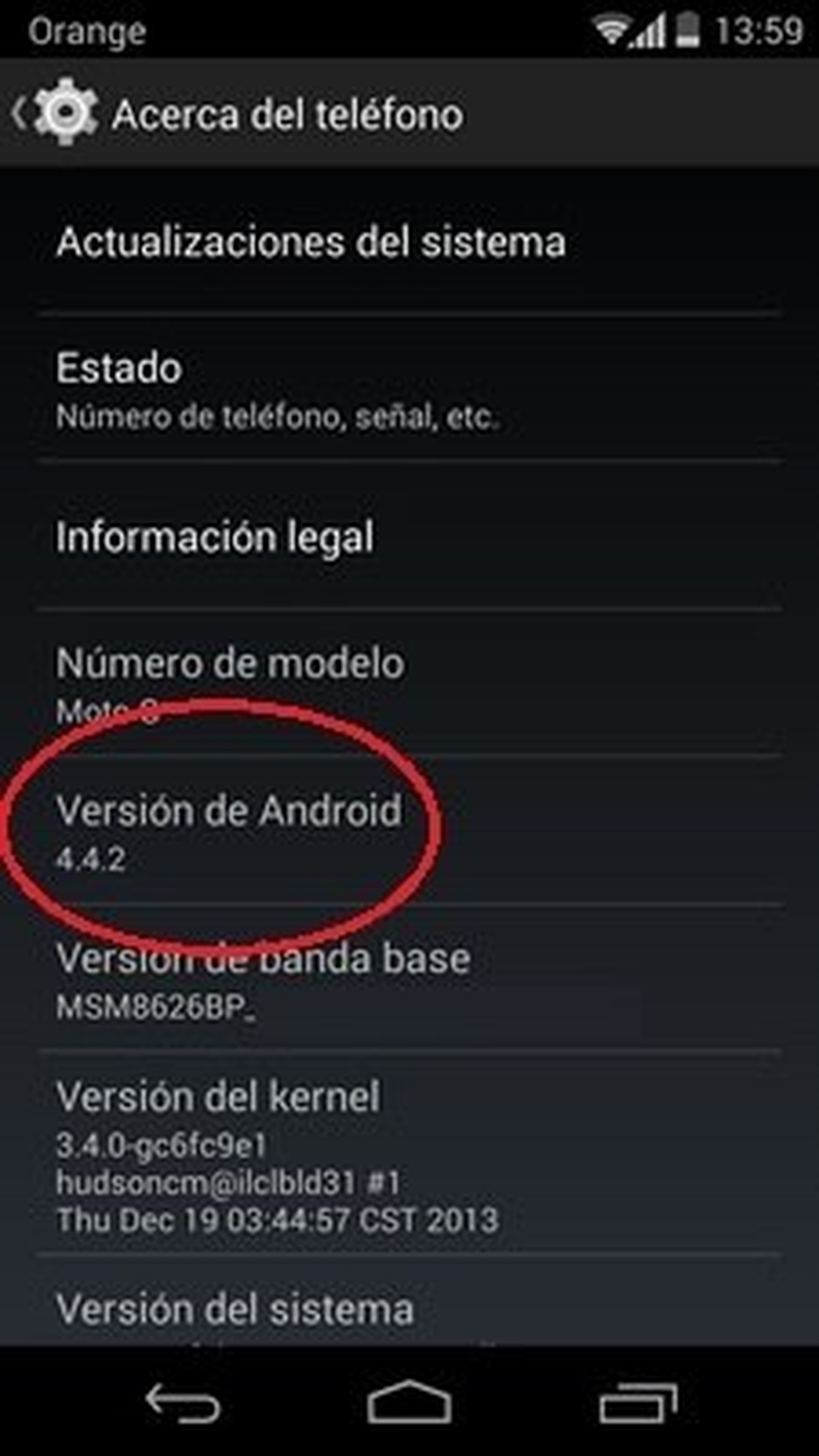 Android 4.4.2 KitKat Moto G