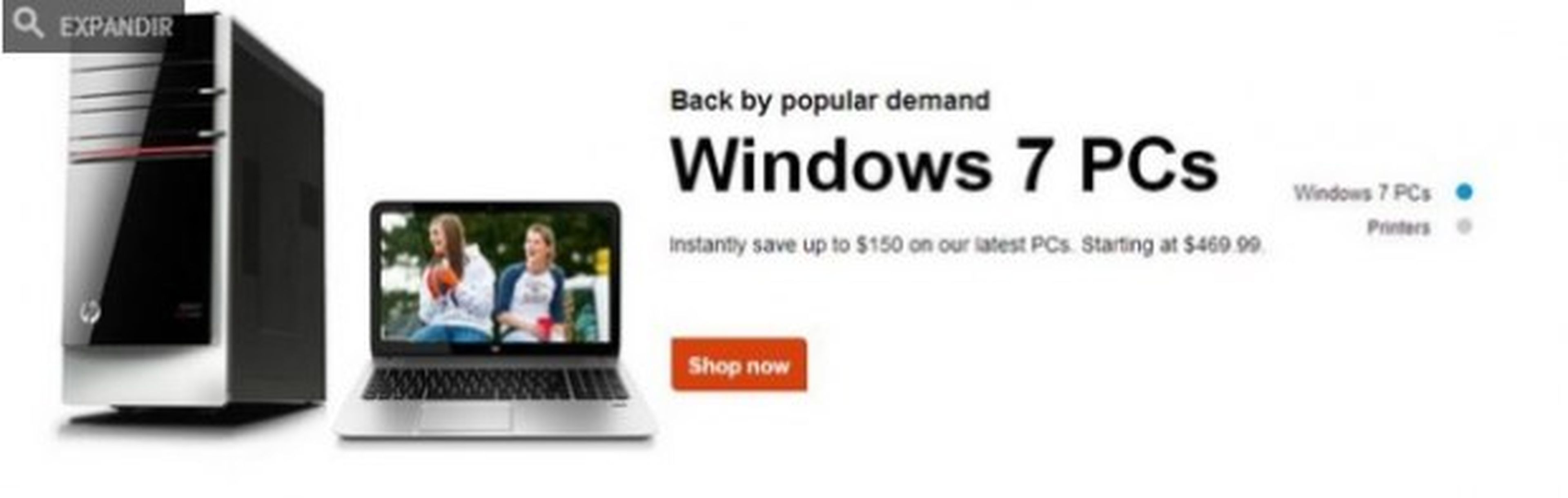 HP vuelve a instalar Windows 7 "por petición del público"