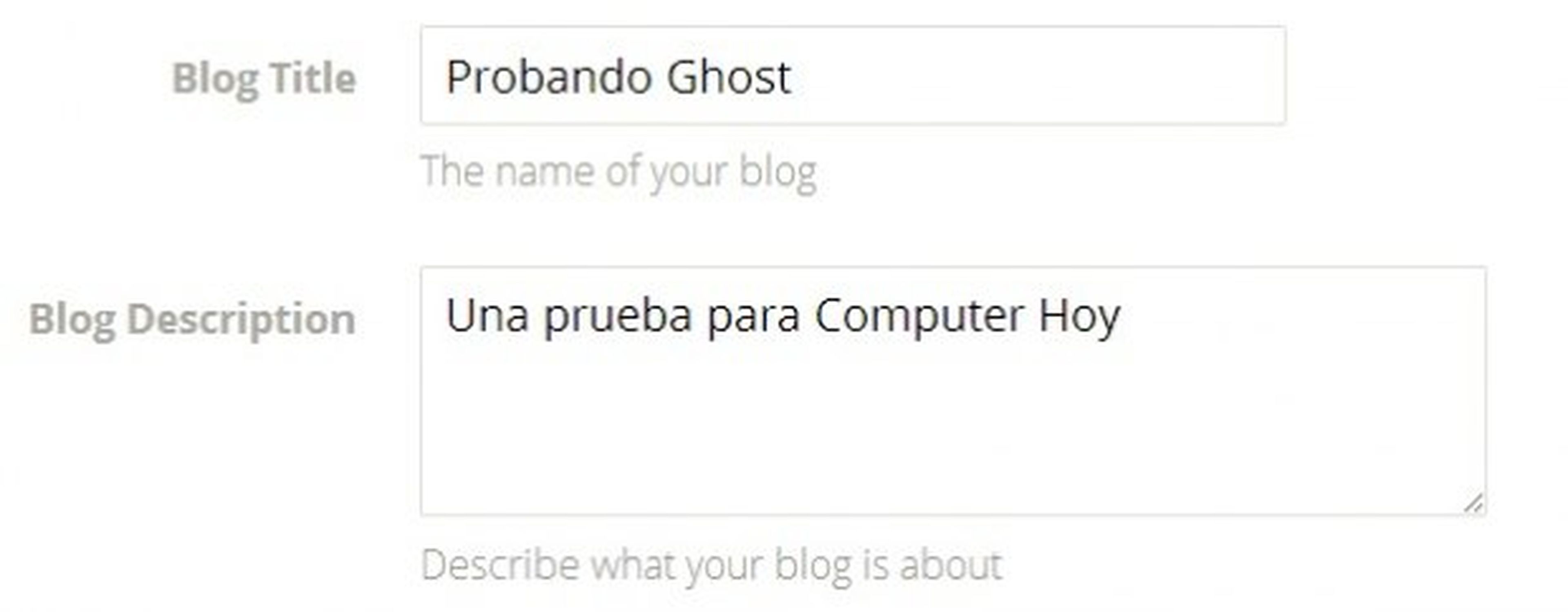 Probando Ghost para Computer Hoy ;-)