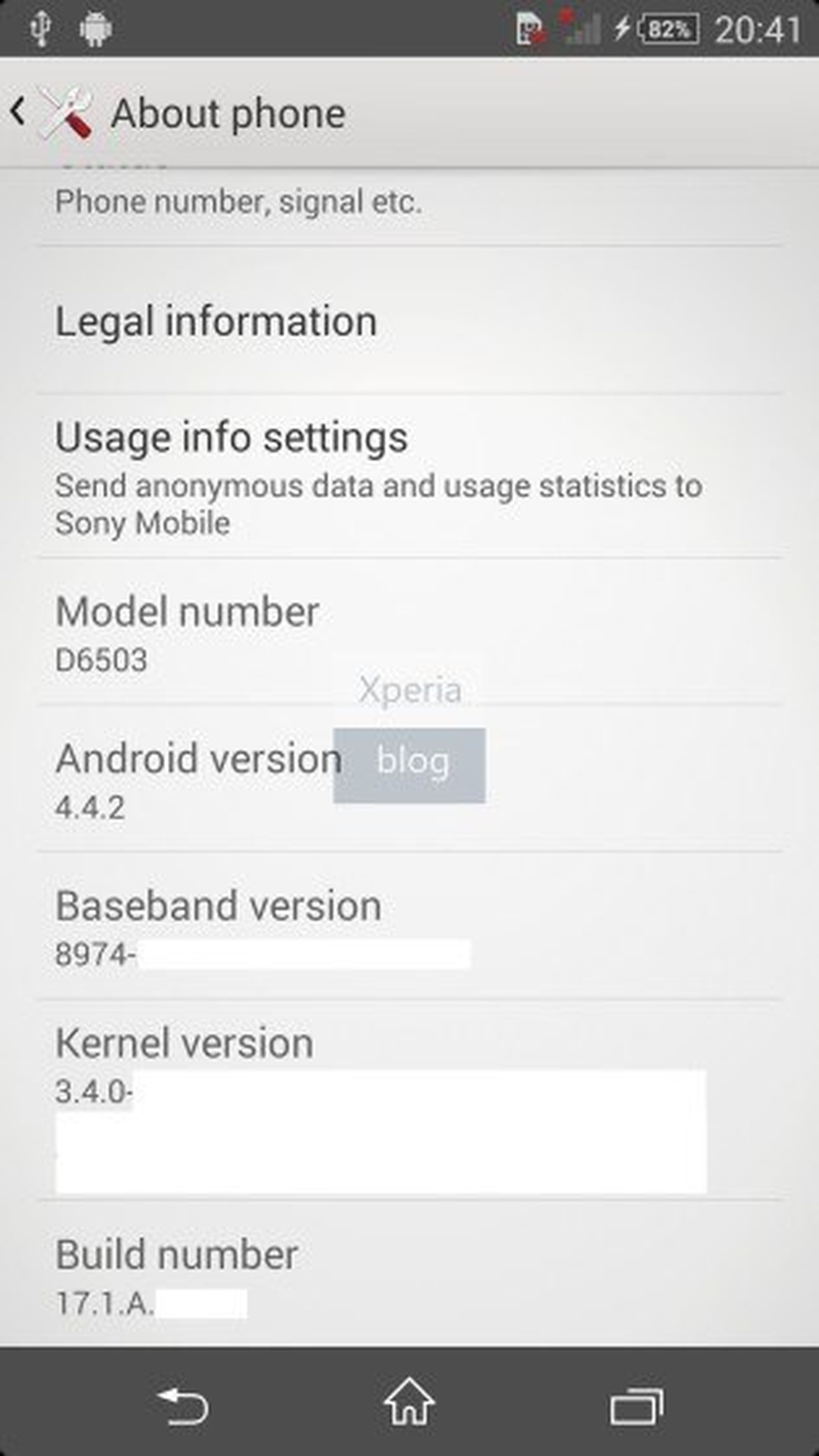 Android 4.4.2 en Xperia Z2