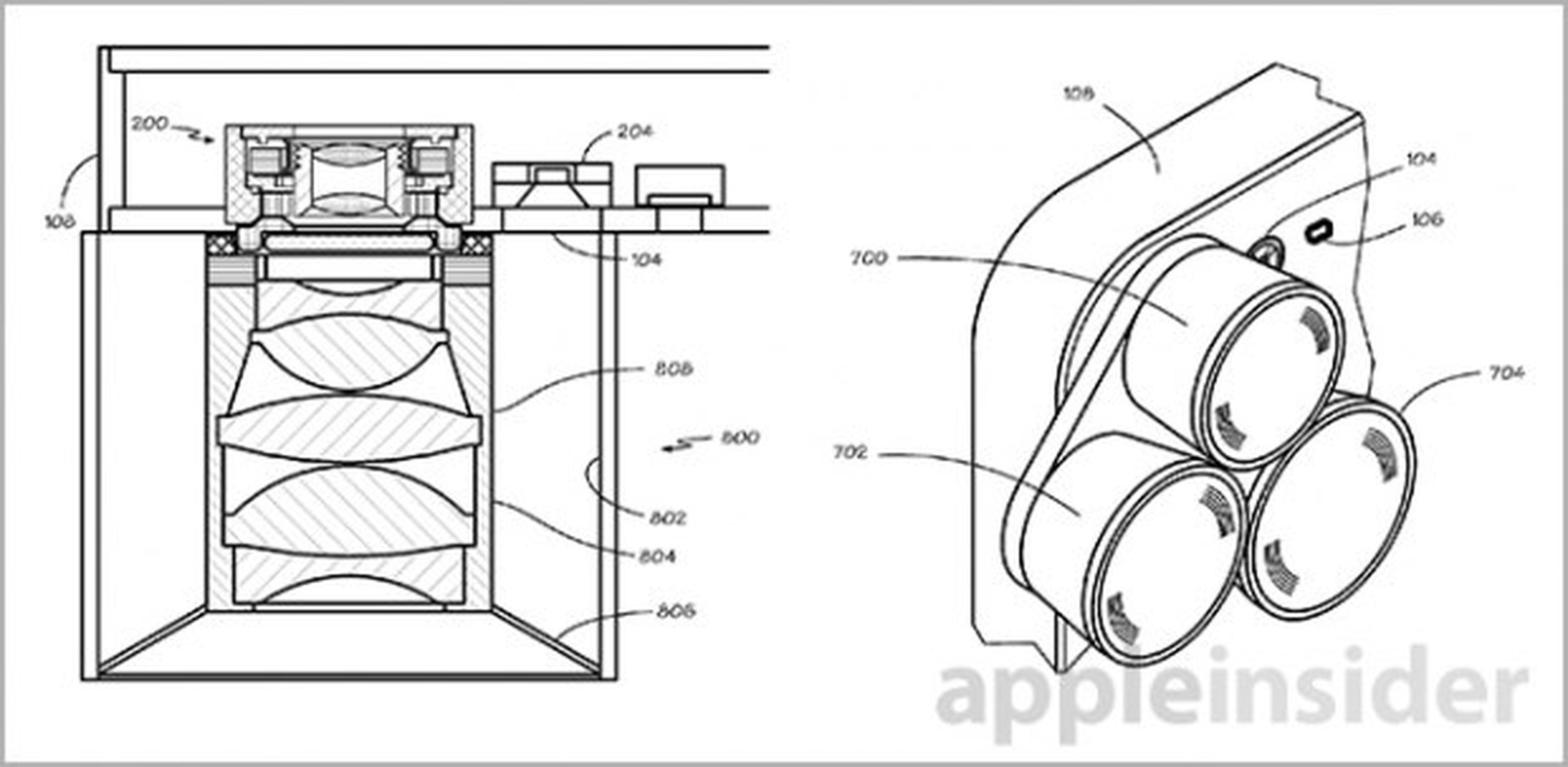 patente Apple tres lentes