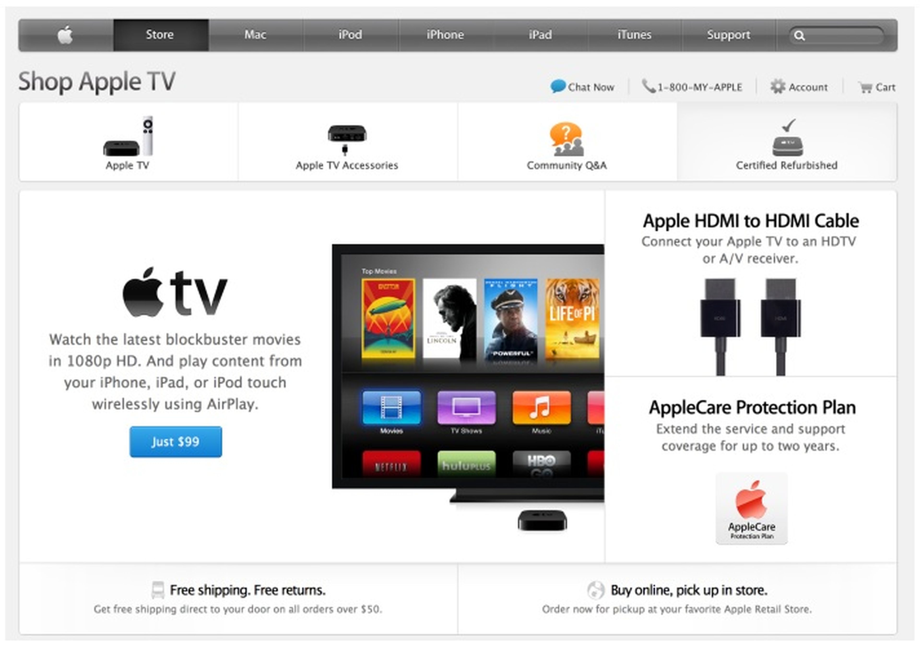 Apple TV en Apple Store online