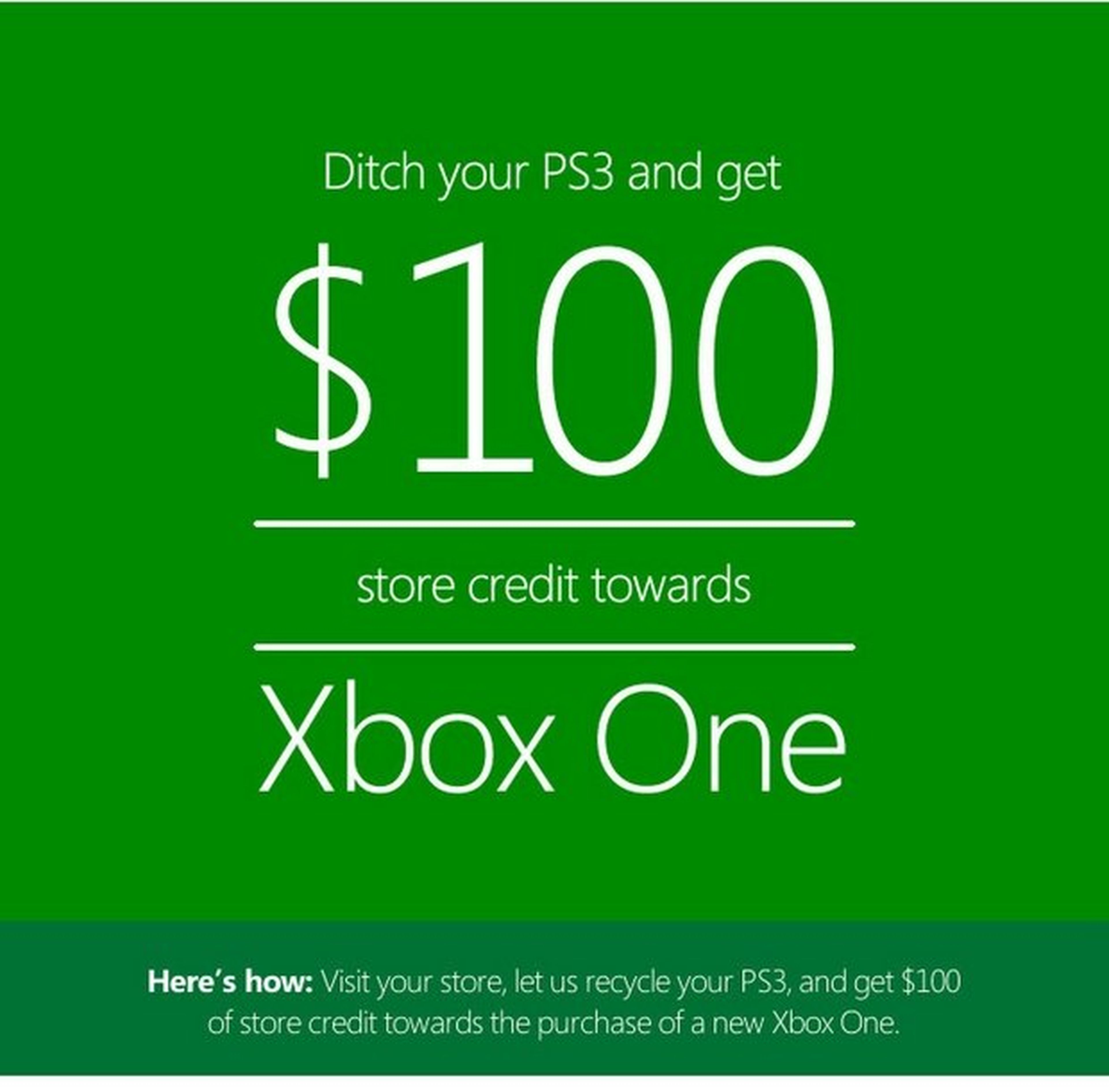 Microsoft paga 100 dólares por tu PS3