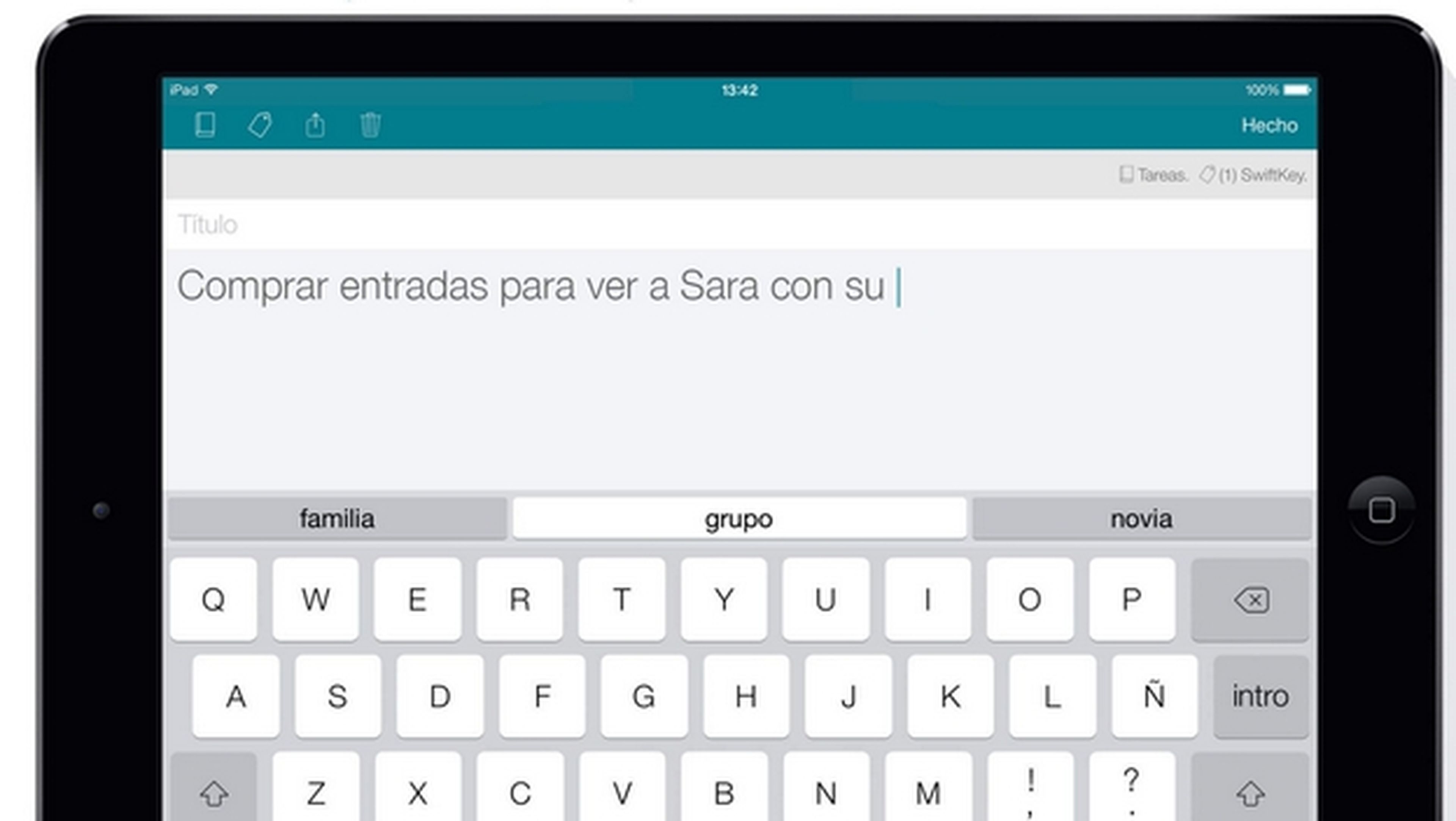 SwiftKey, uno de los mejores teclados virtuales predictivos de Android, llega a iOS a través de SwiftKey Note.