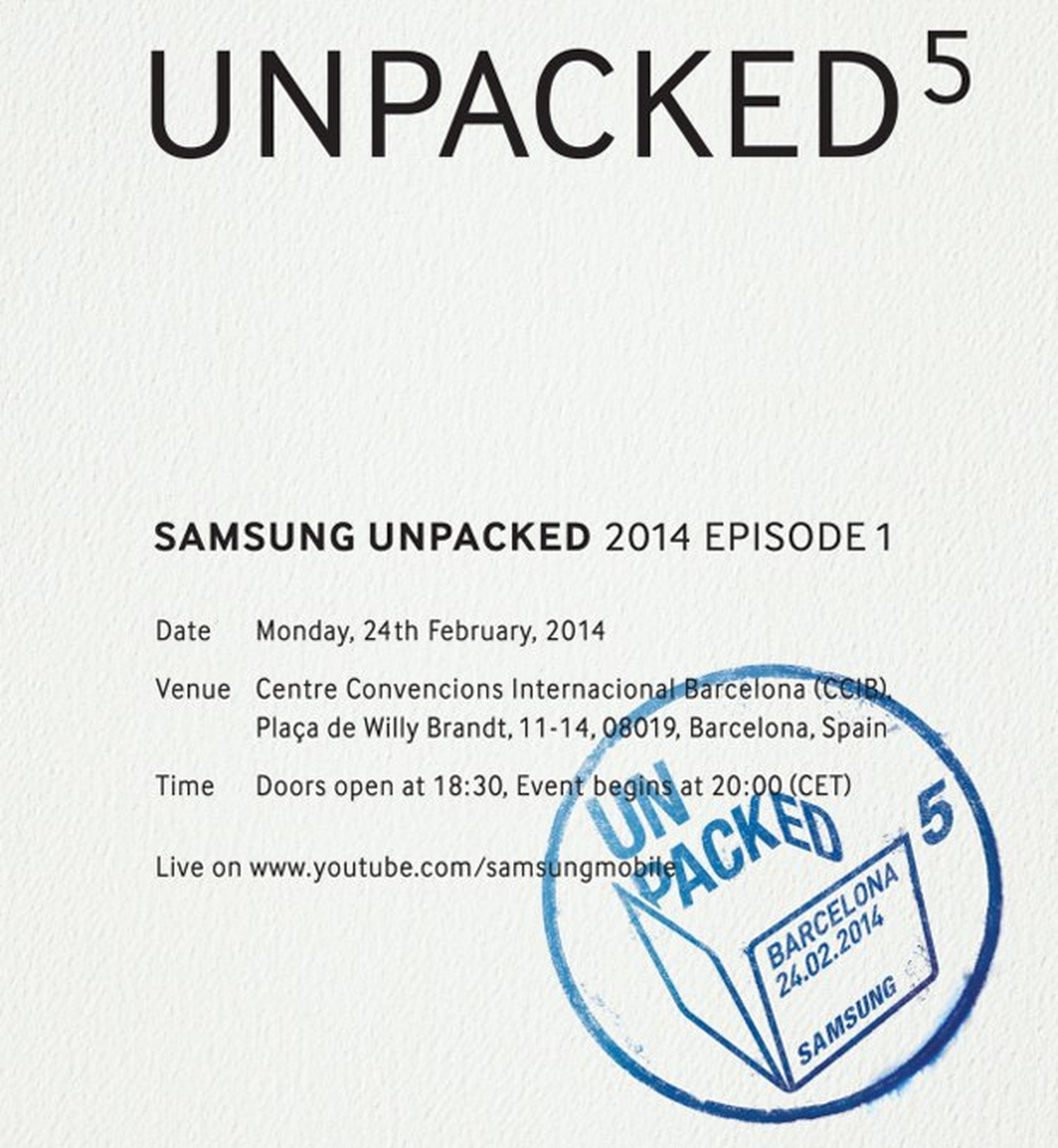 Samsung Galaxy S5 tiene fecha, el 24 de febrero en Barcelona