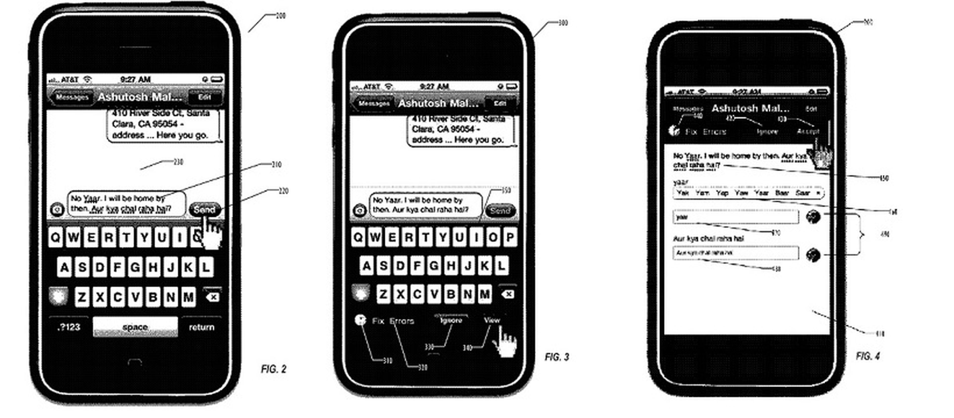 Patente Apple autocorrector iPhone