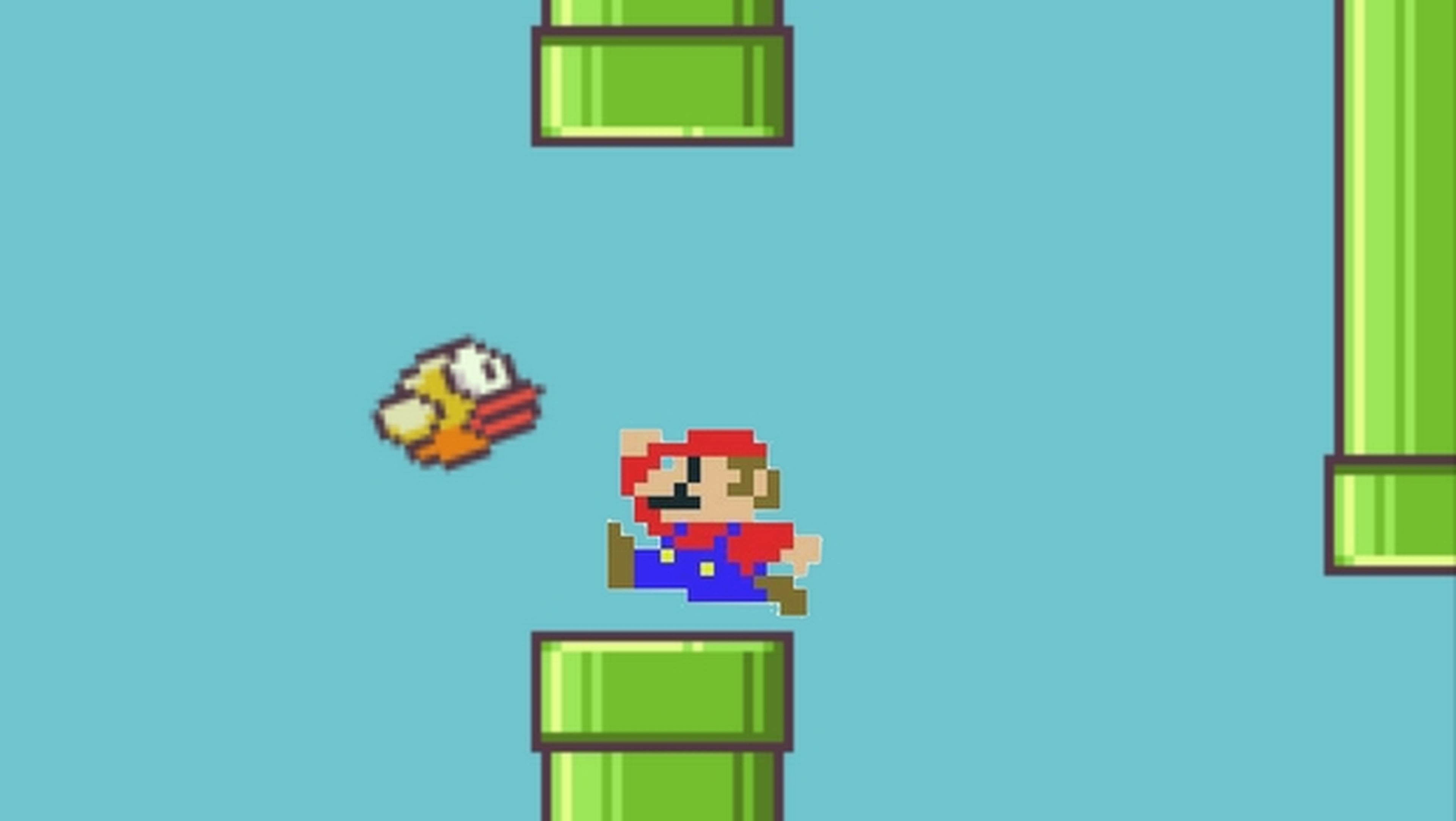 Rumores afirman que Flappy Bird ha sido retirado por una denuncia de Nintendo, basada en el diseño del juego. Las tuberías y el estilo gráfico están plagiados de los juegos de Mario.